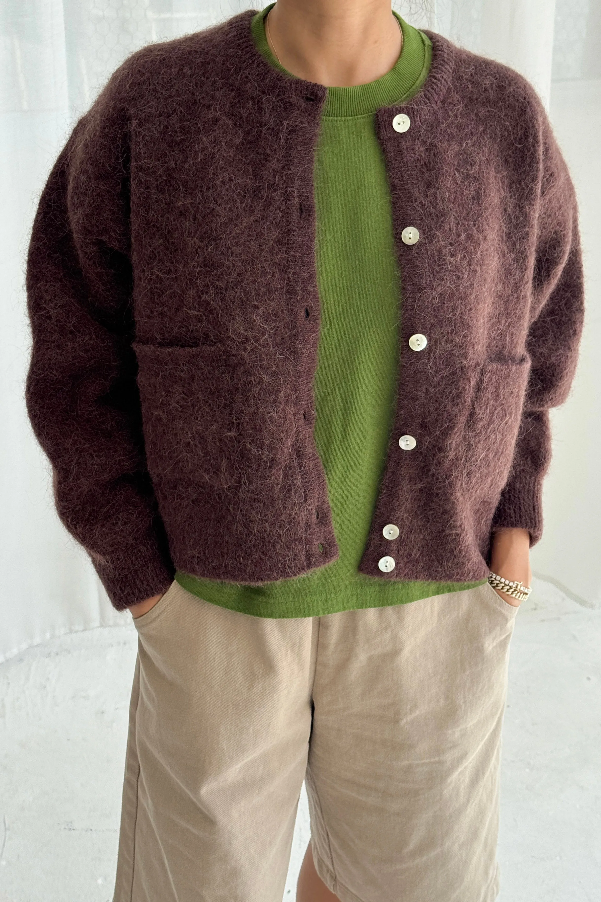Amélie Alpaca Cardigan - Chocolate sold by Le Bon Shoppe