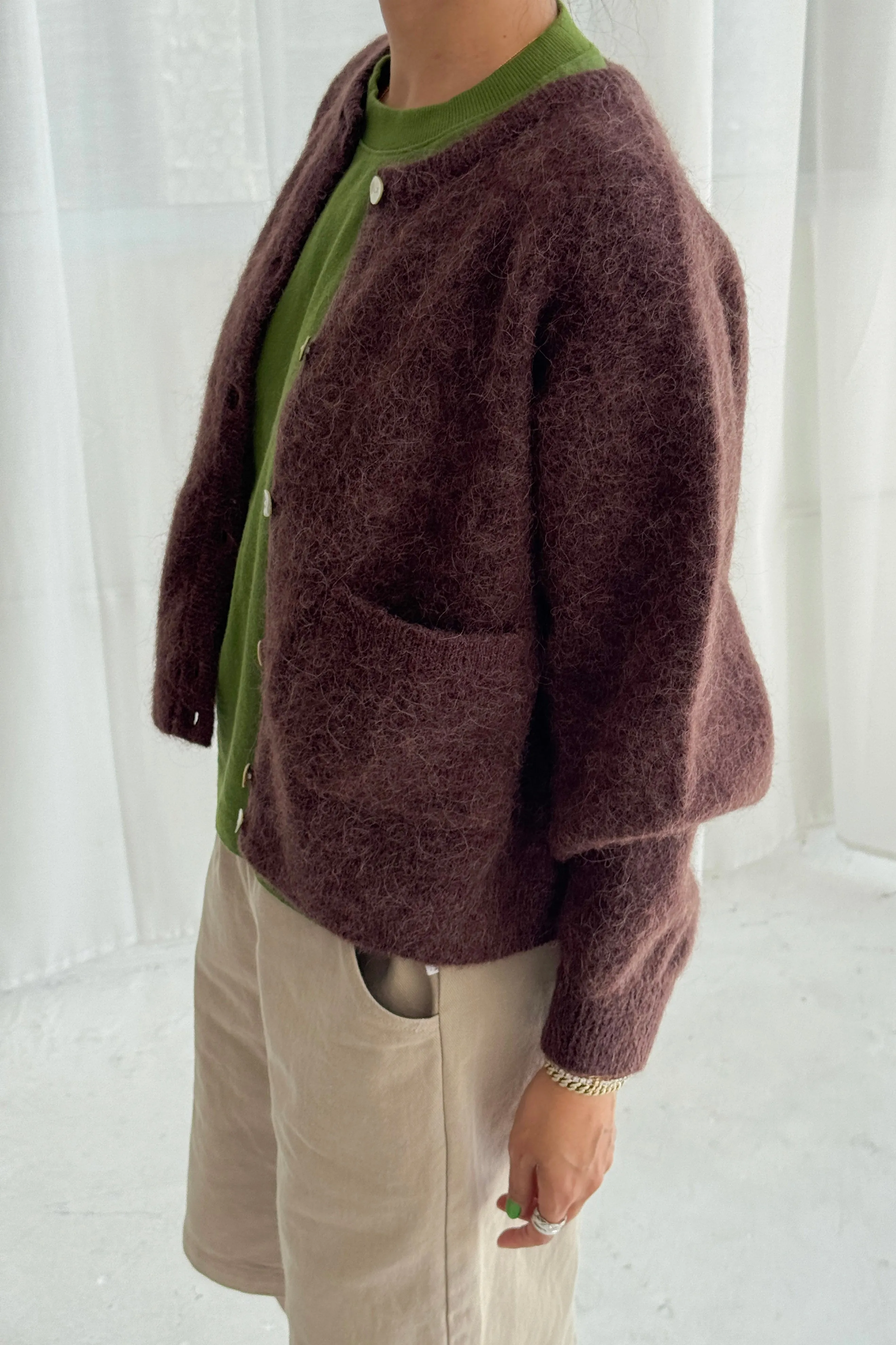 Amélie Alpaca Cardigan - Chocolate sold by Le Bon Shoppe product image thumbnail 2