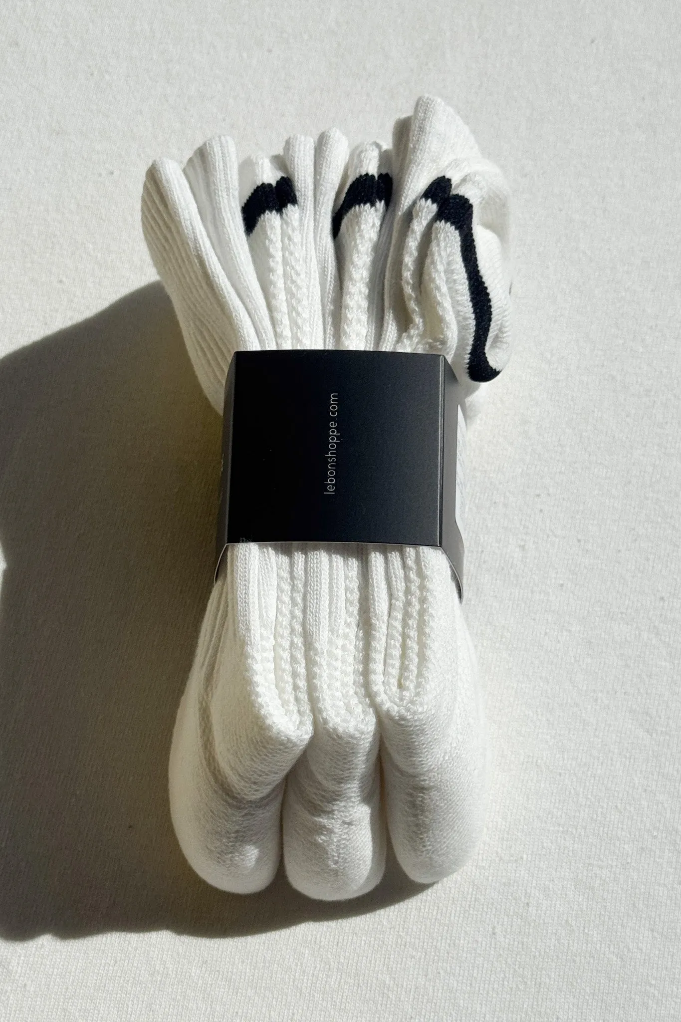 Extended Gym Socks Bundle - 3 Pair Bundle Pack ( SIMPLE WHITE ) sold by Le Bon Shoppe product image thumbnail 3