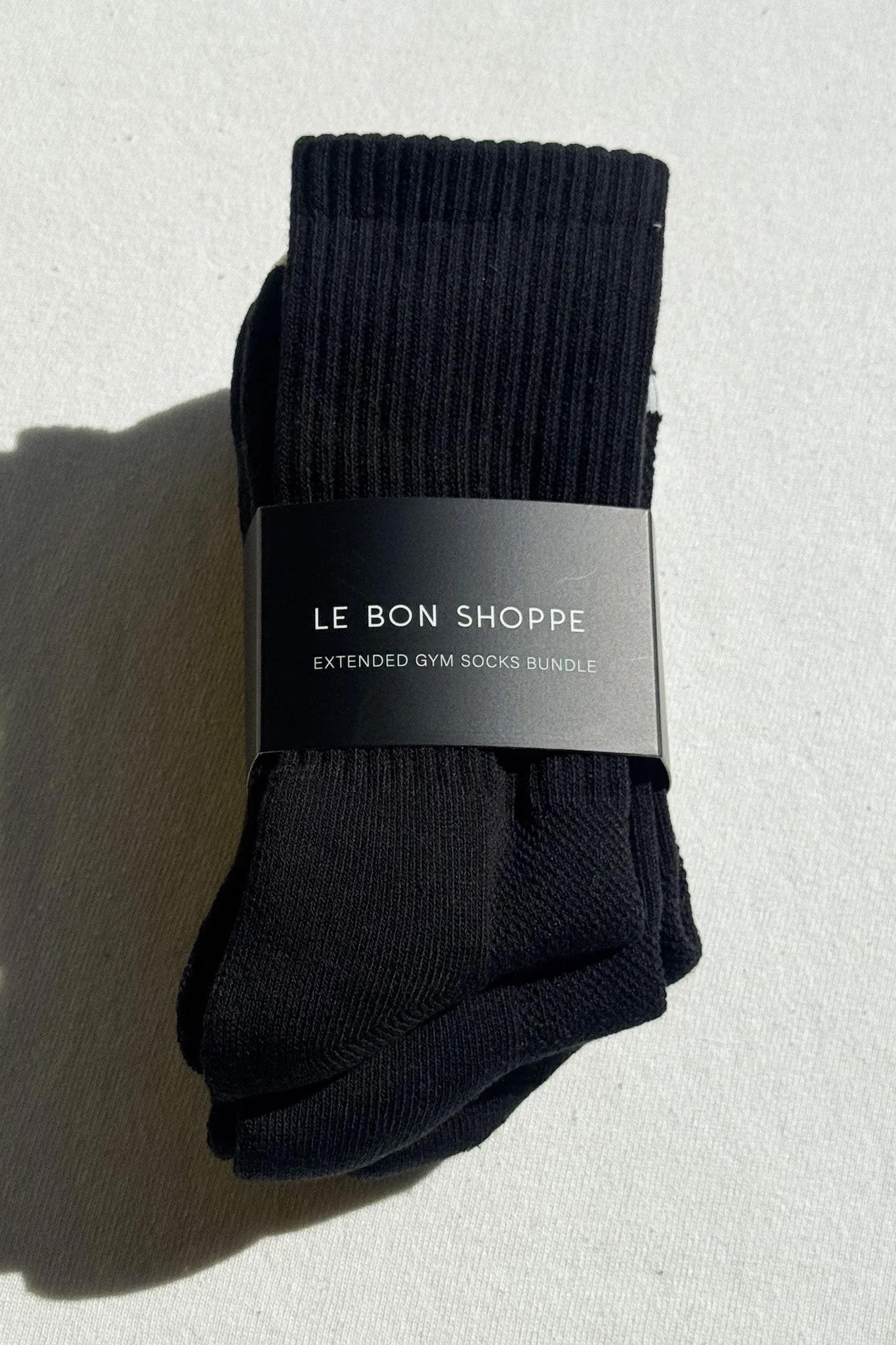 Extended Gym Socks Bundle - 3 Pair Bundle Pack ( BLACK ) sold by Le Bon Shoppe