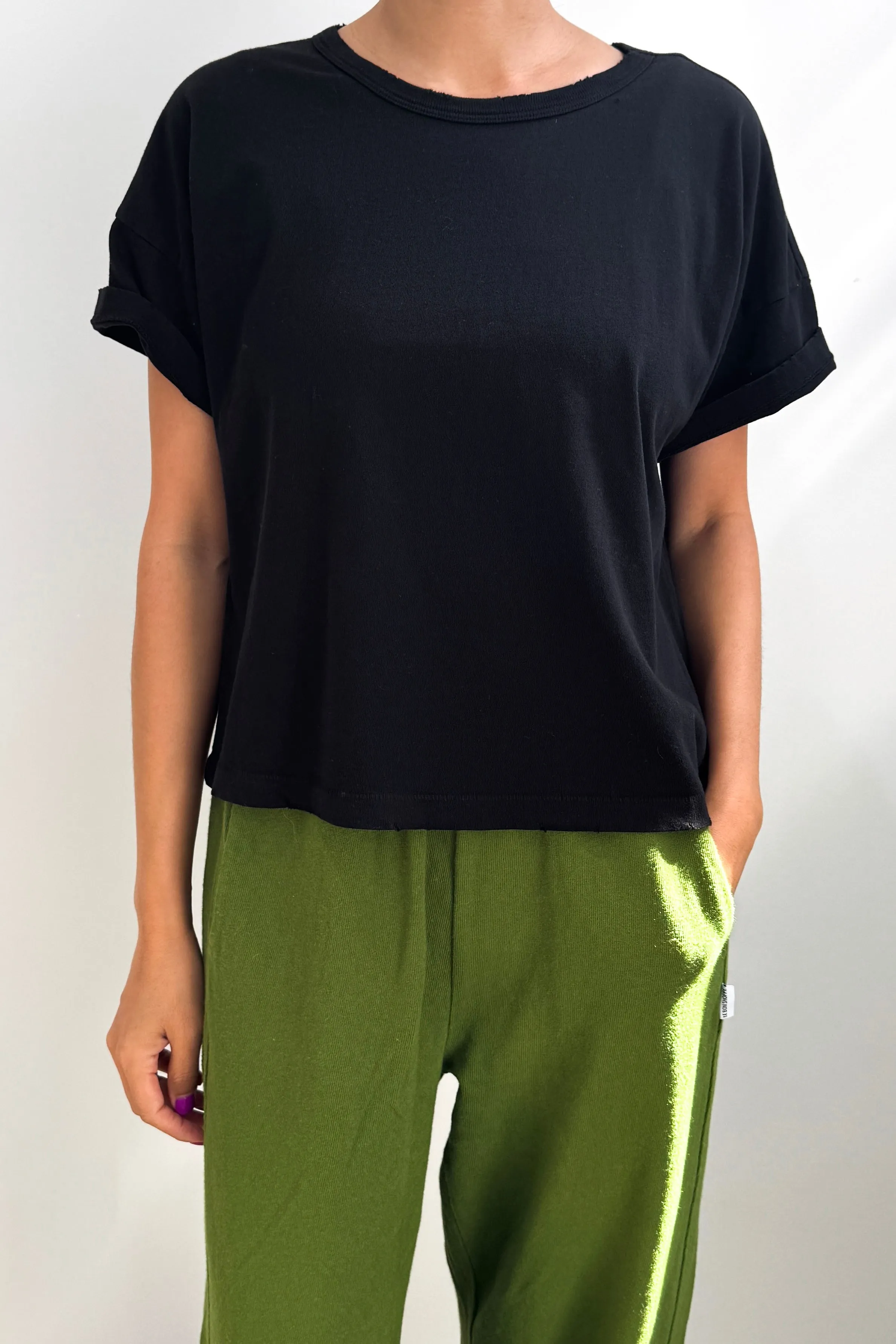 Vintage Fille Tee - True Black sold by Le Bon Shoppe