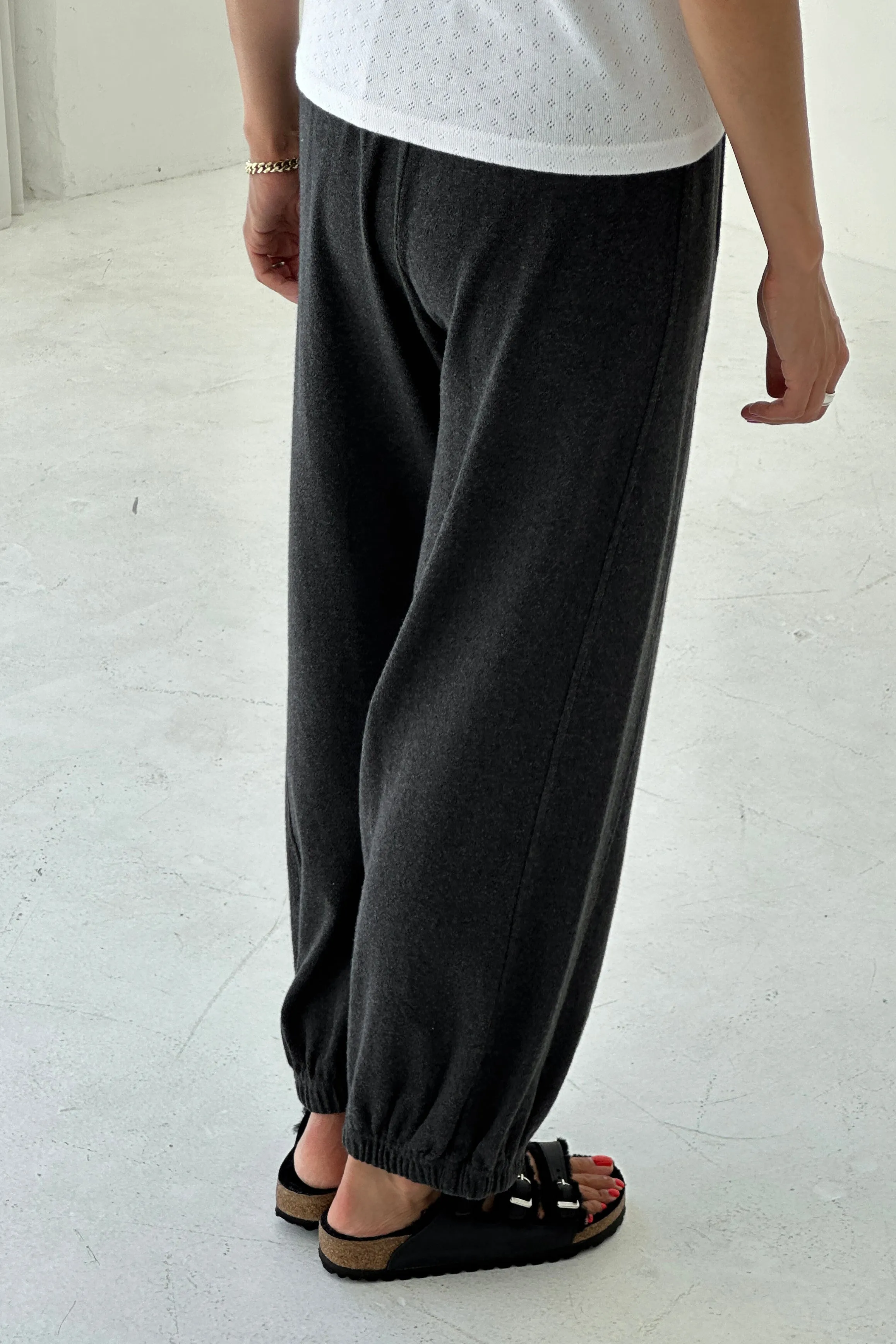 Pointelle Balloon Pants - Charcoal sold by Le Bon Shoppe product image thumbnail 2