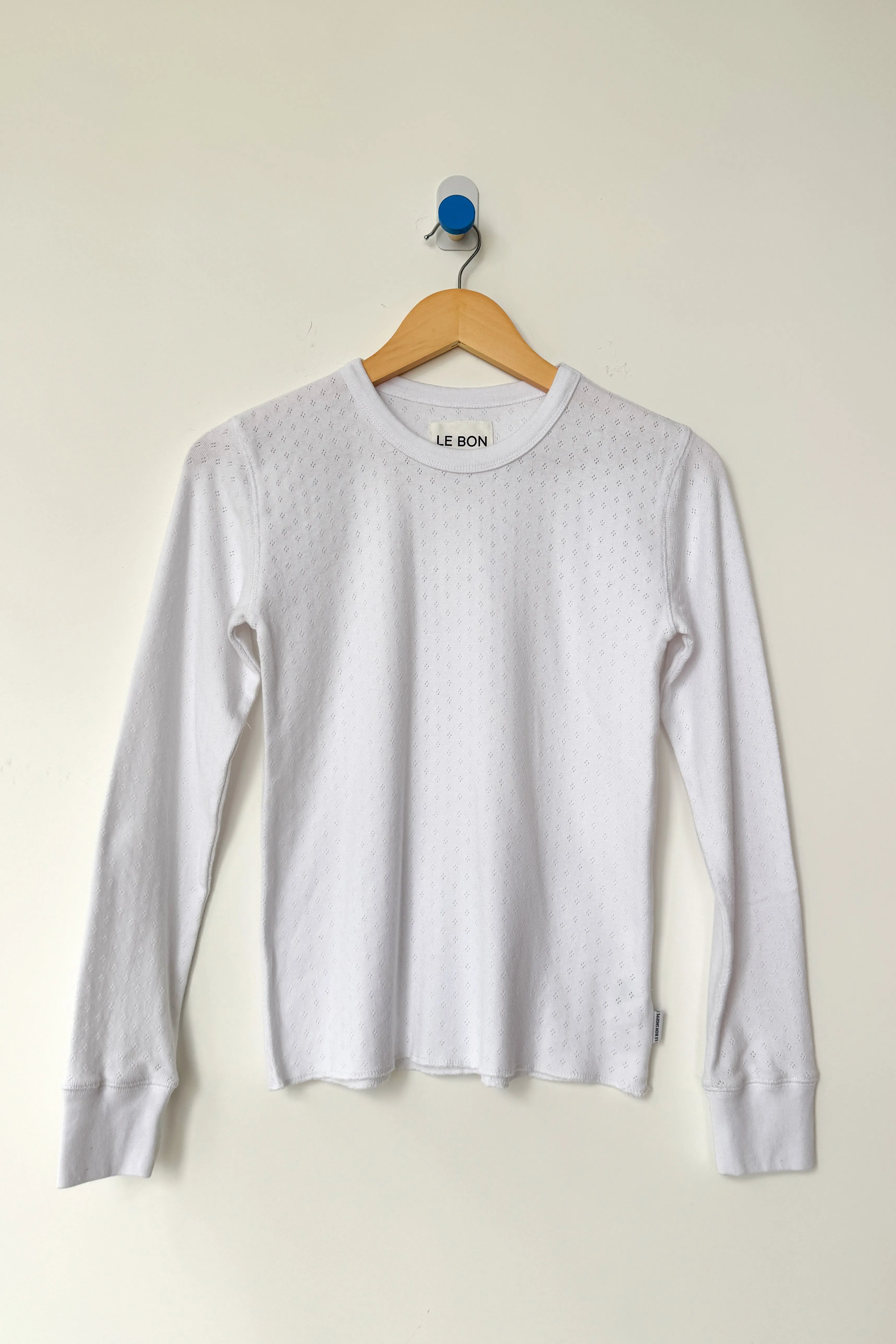 Pointelle Fundamental Tee - Snow White sold by Le Bon Shoppe product image thumbnail 4