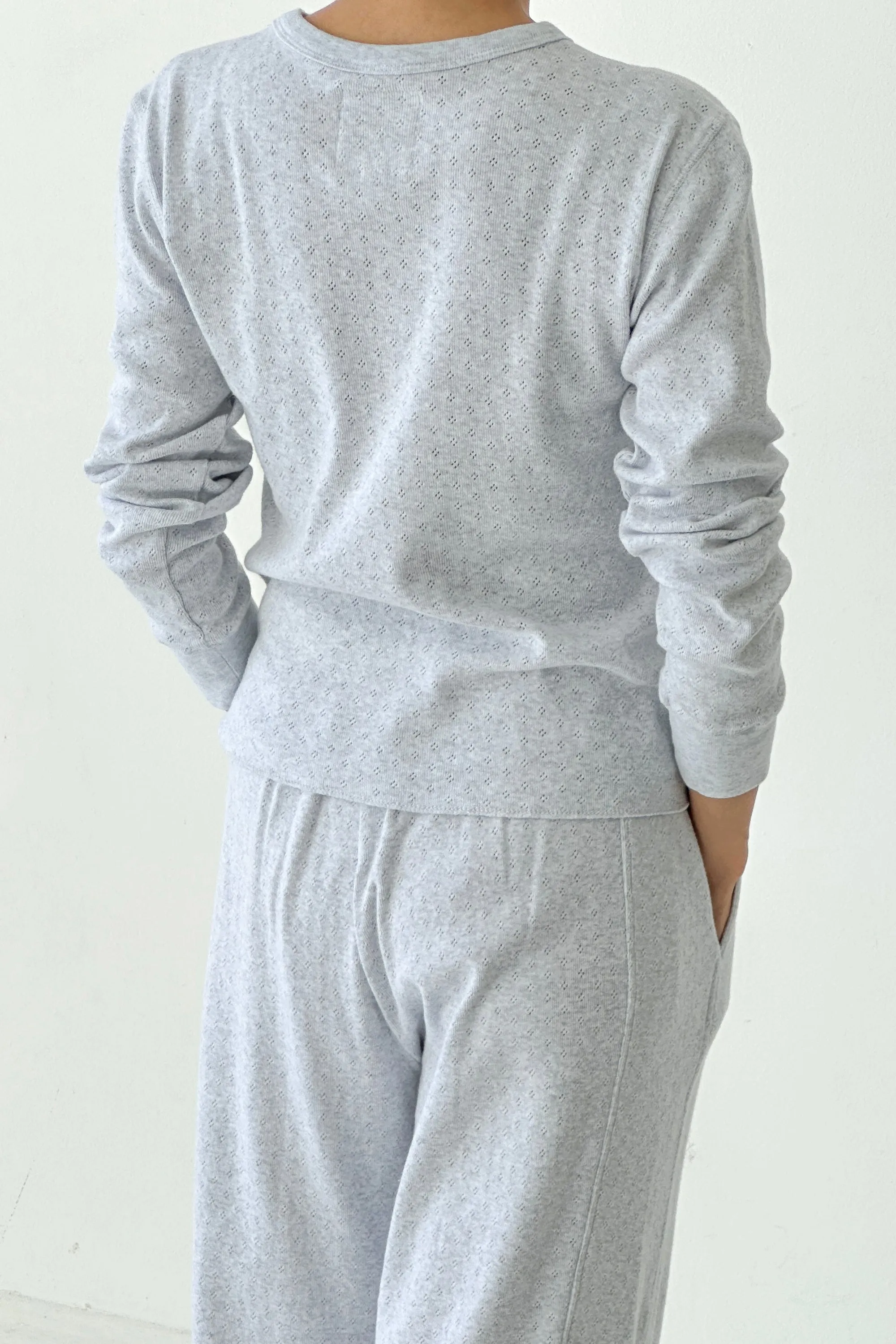 Pointelle Fundamental Tee - Icy Grey sold by Le Bon Shoppe product image thumbnail 2