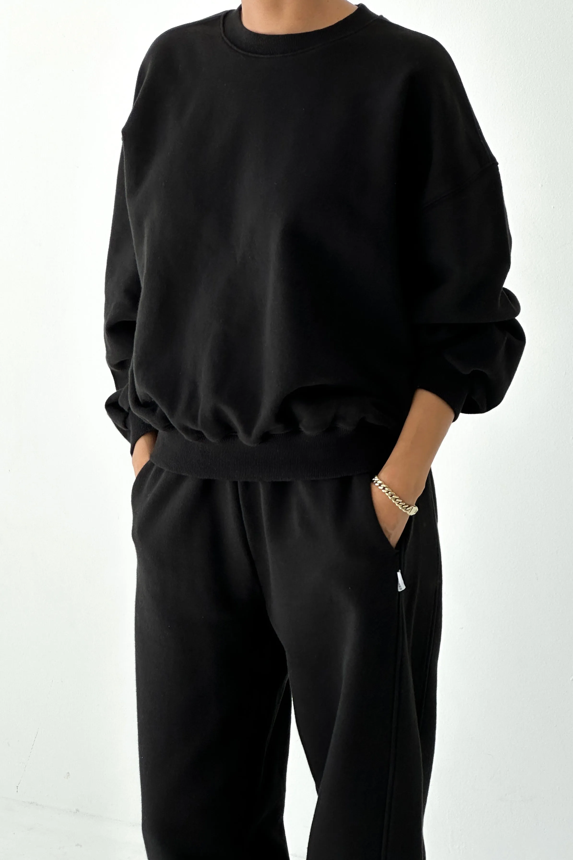 French Terry Core Sweatshirt - Black sold by Le Bon Shoppe