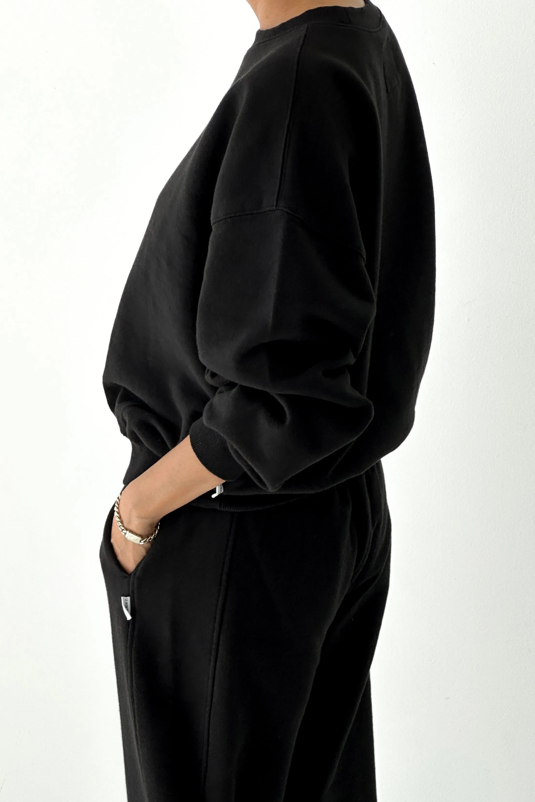 French Terry Core Sweatshirt - Black sold by Le Bon Shoppe product image thumbnail 2