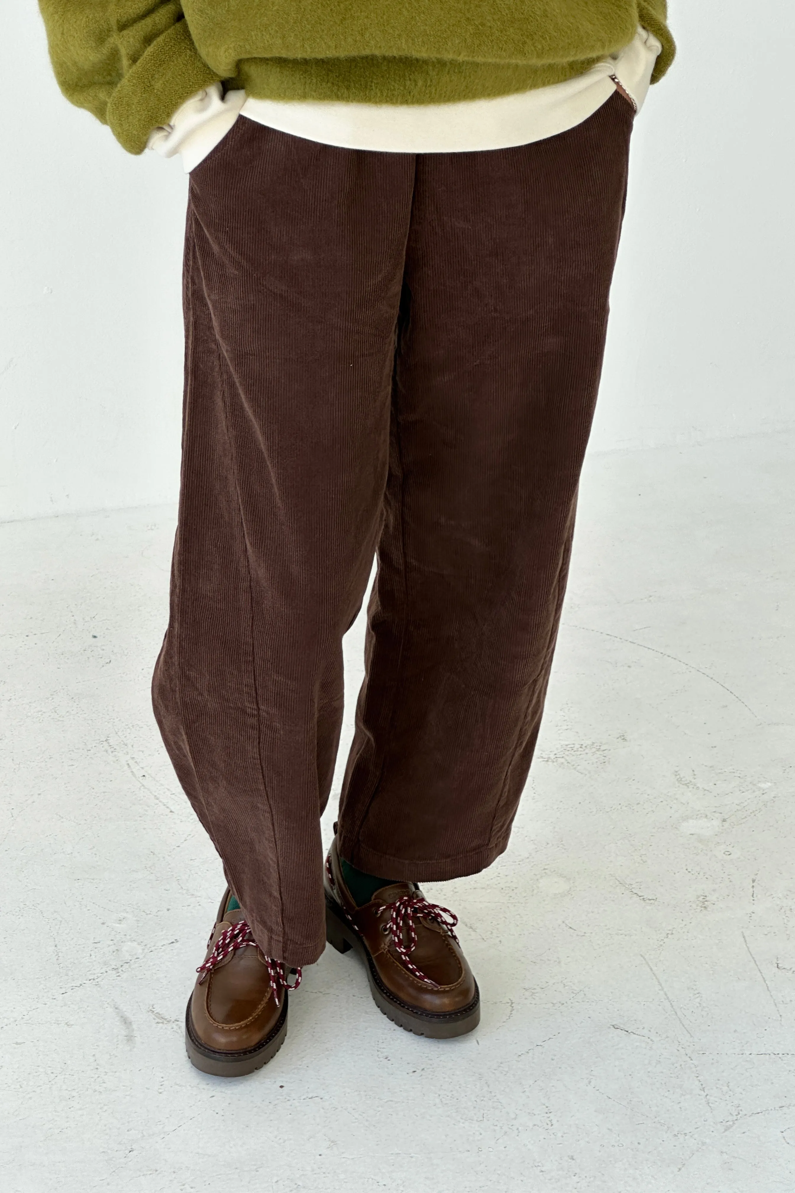 Corduroy Arc Pants - Chocolate sold by Le Bon Shoppe