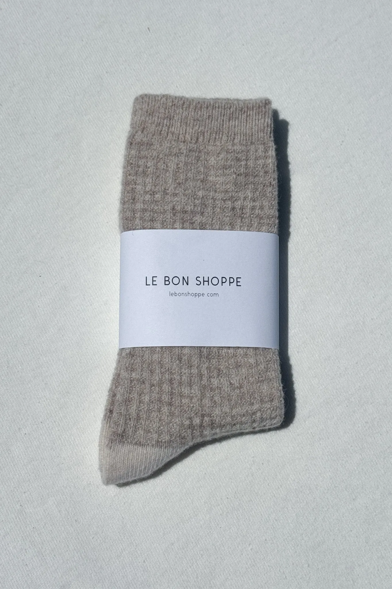 Wool Waffled Socks - Oatmeal / Cream sold by Le Bon Shoppe product image thumbnail 4