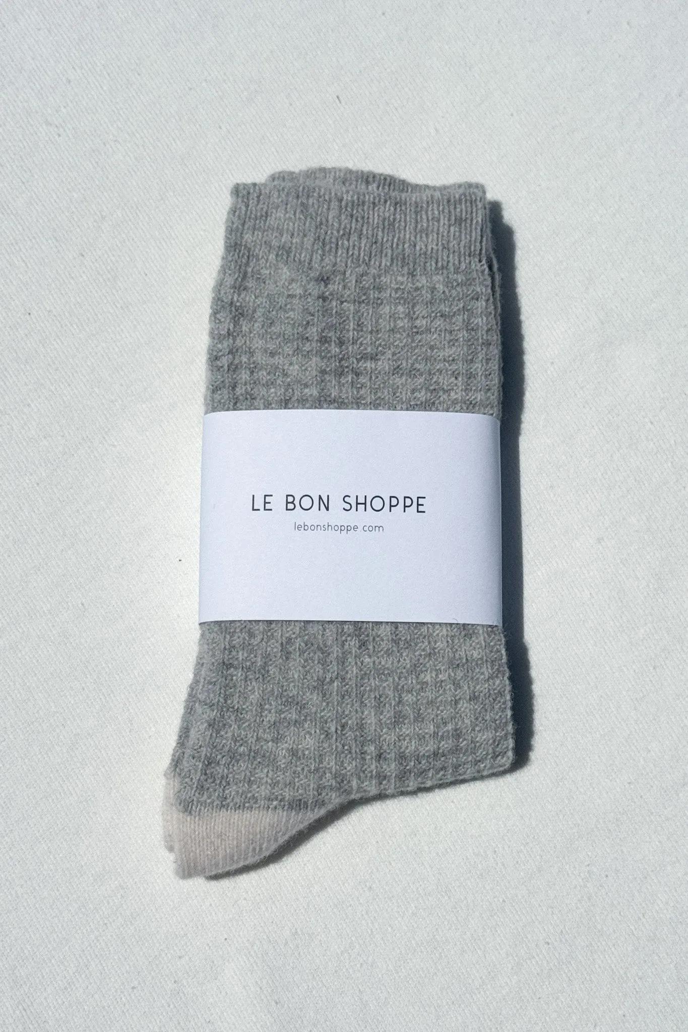 Wool Waffled Socks - Stone / Cream sold by Le Bon Shoppe product image thumbnail 4