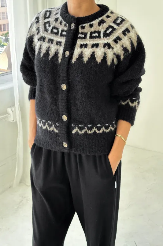 Alpaca  Cabin Cardigan - Black sold by Le Bon Shoppe