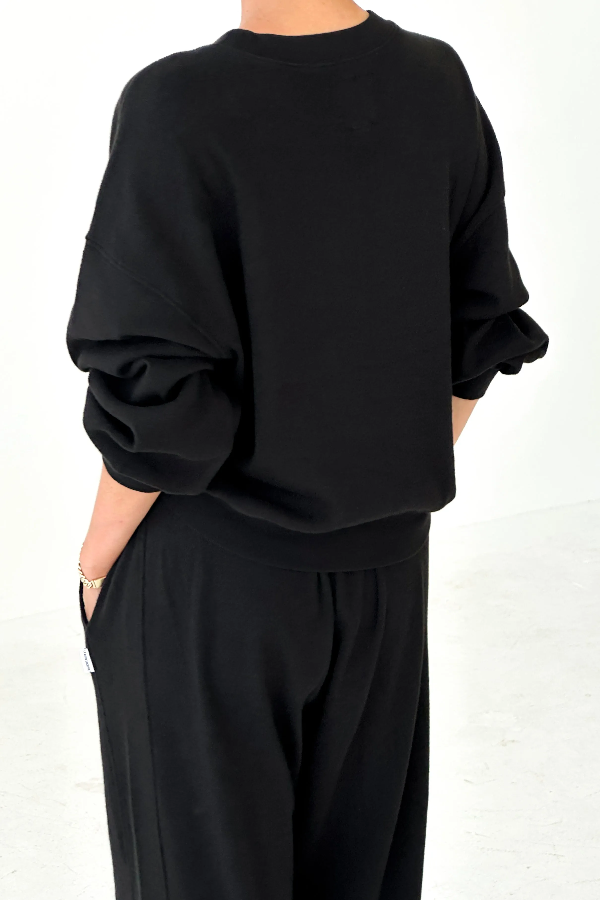 Pointelle Core Sweatshirt - Black sold by Le Bon Shoppe product image thumbnail 3