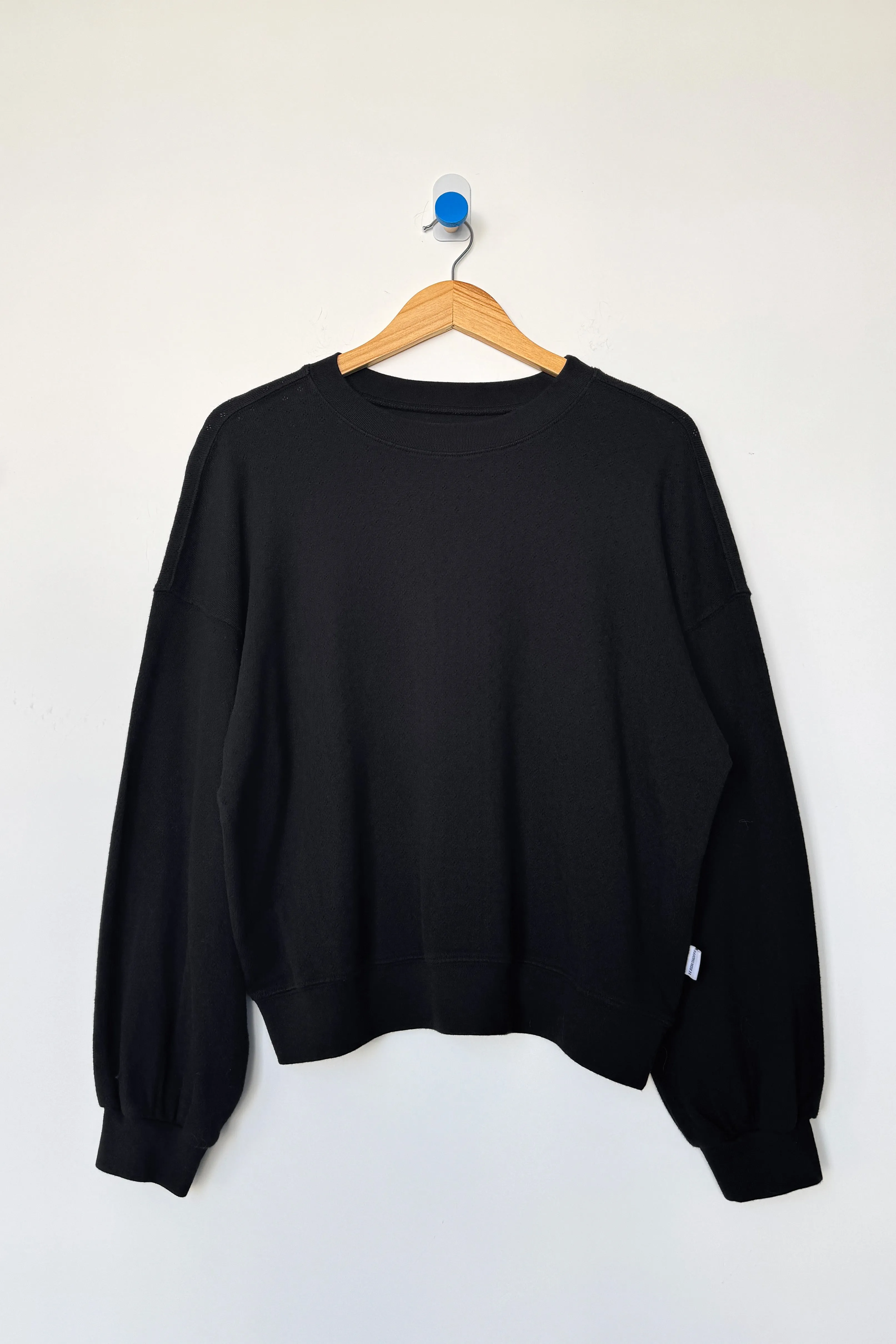 Pointelle Core Sweatshirt - Black sold by Le Bon Shoppe product image thumbnail 2