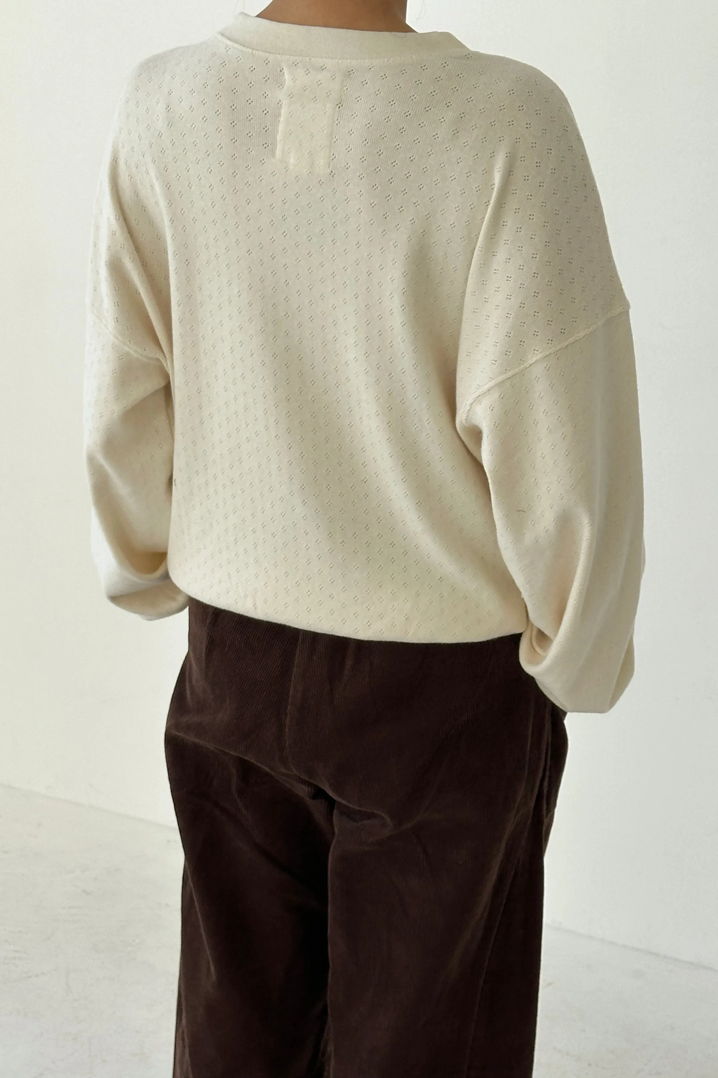 Pointelle Core Sweatshirt - Naturel sold by Le Bon Shoppe product image thumbnail 3