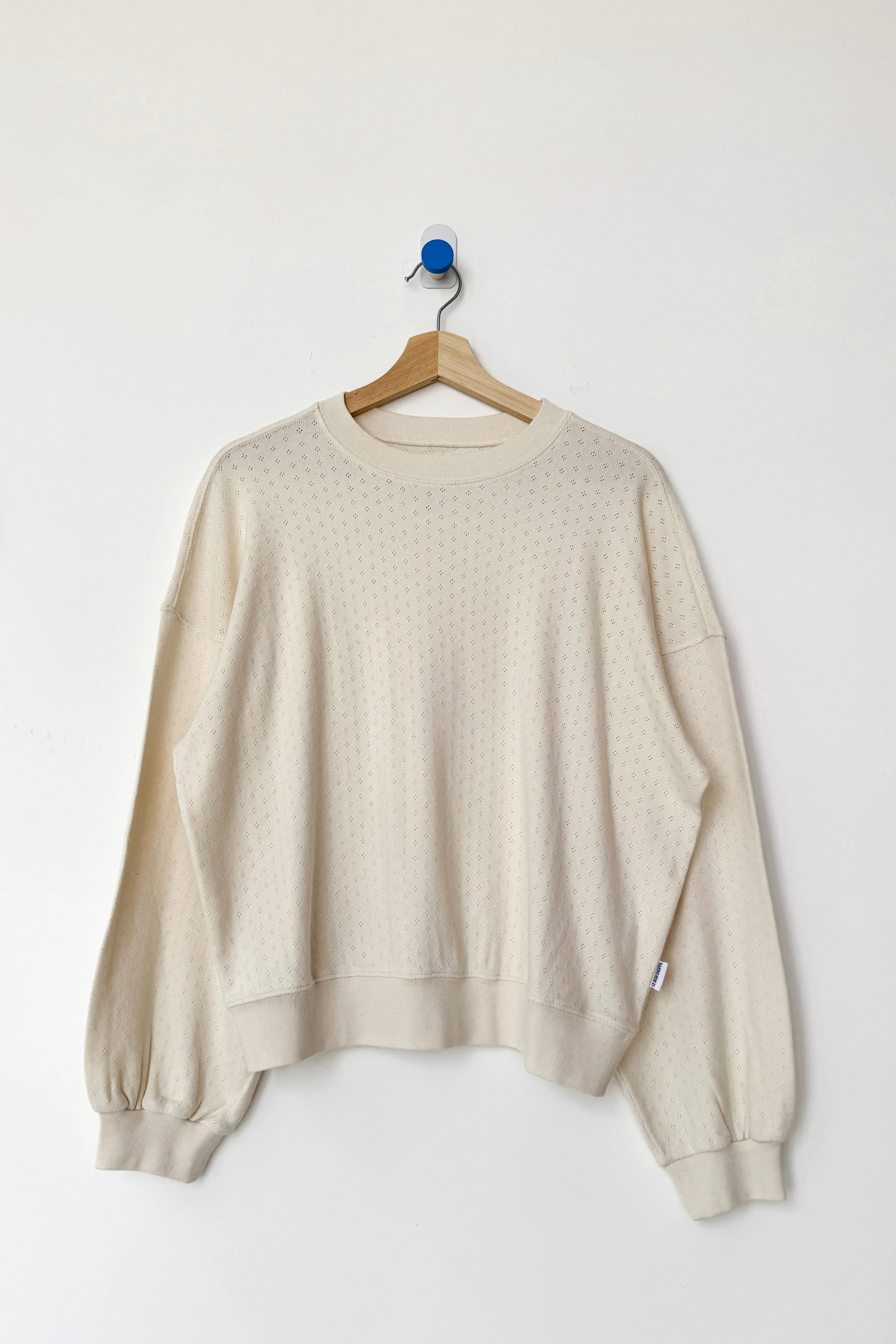 Pointelle Core Sweatshirt - Naturel sold by Le Bon Shoppe product image thumbnail 4