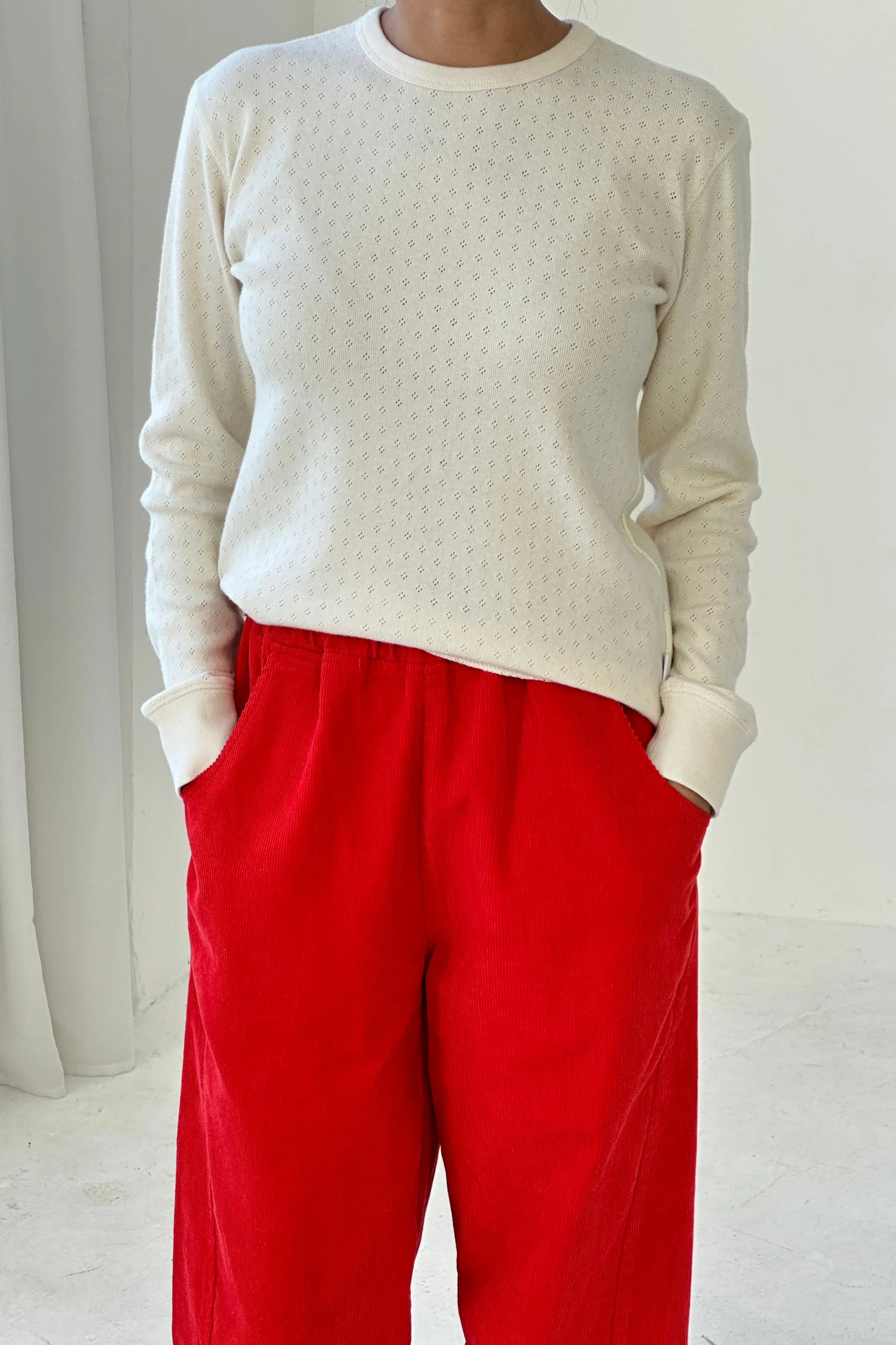 Pointelle Fundamental Tee - Naturel sold by Le Bon Shoppe product image thumbnail 2