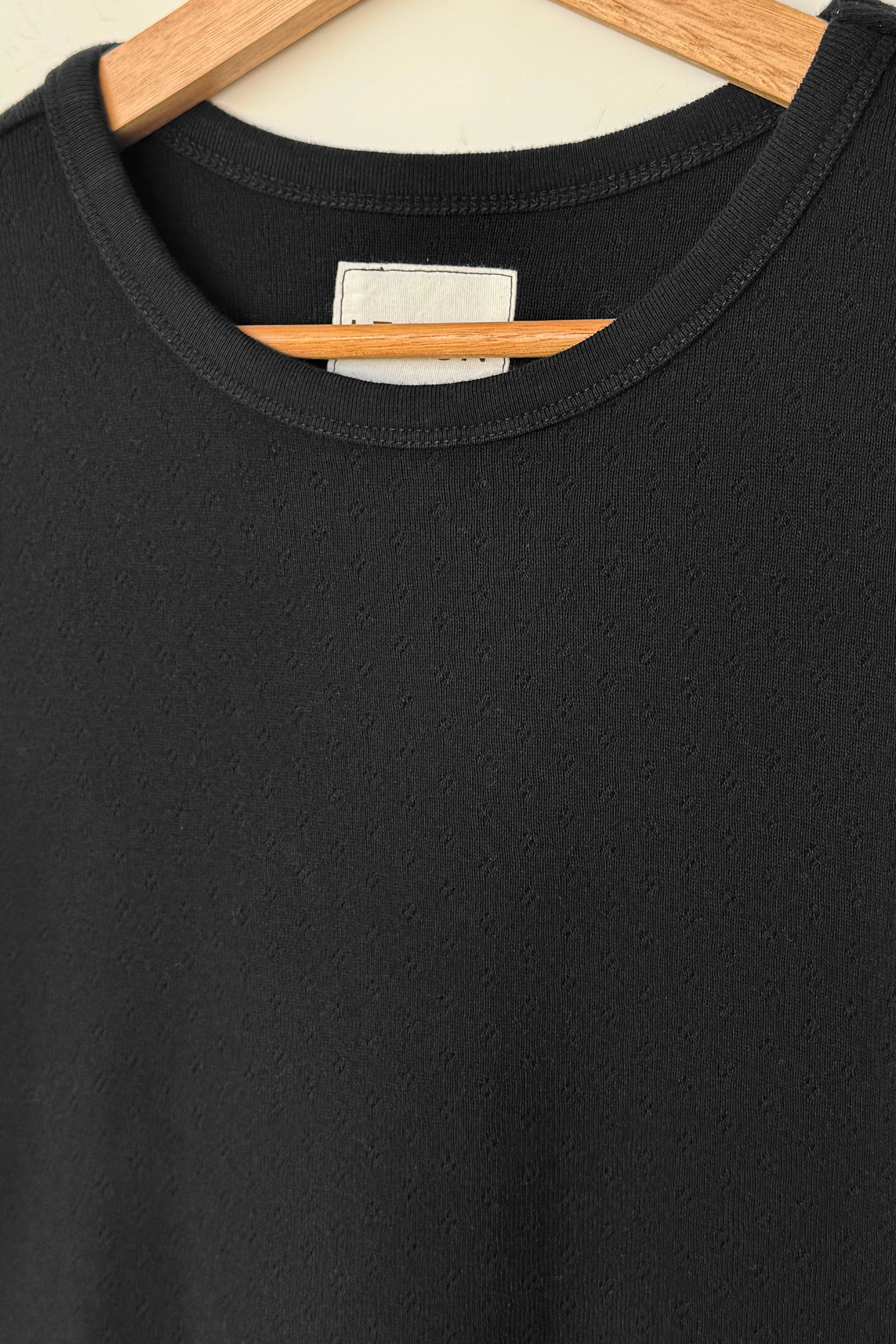 Pointelle Babe Tee - Black sold by Le Bon Shoppe product image thumbnail 4