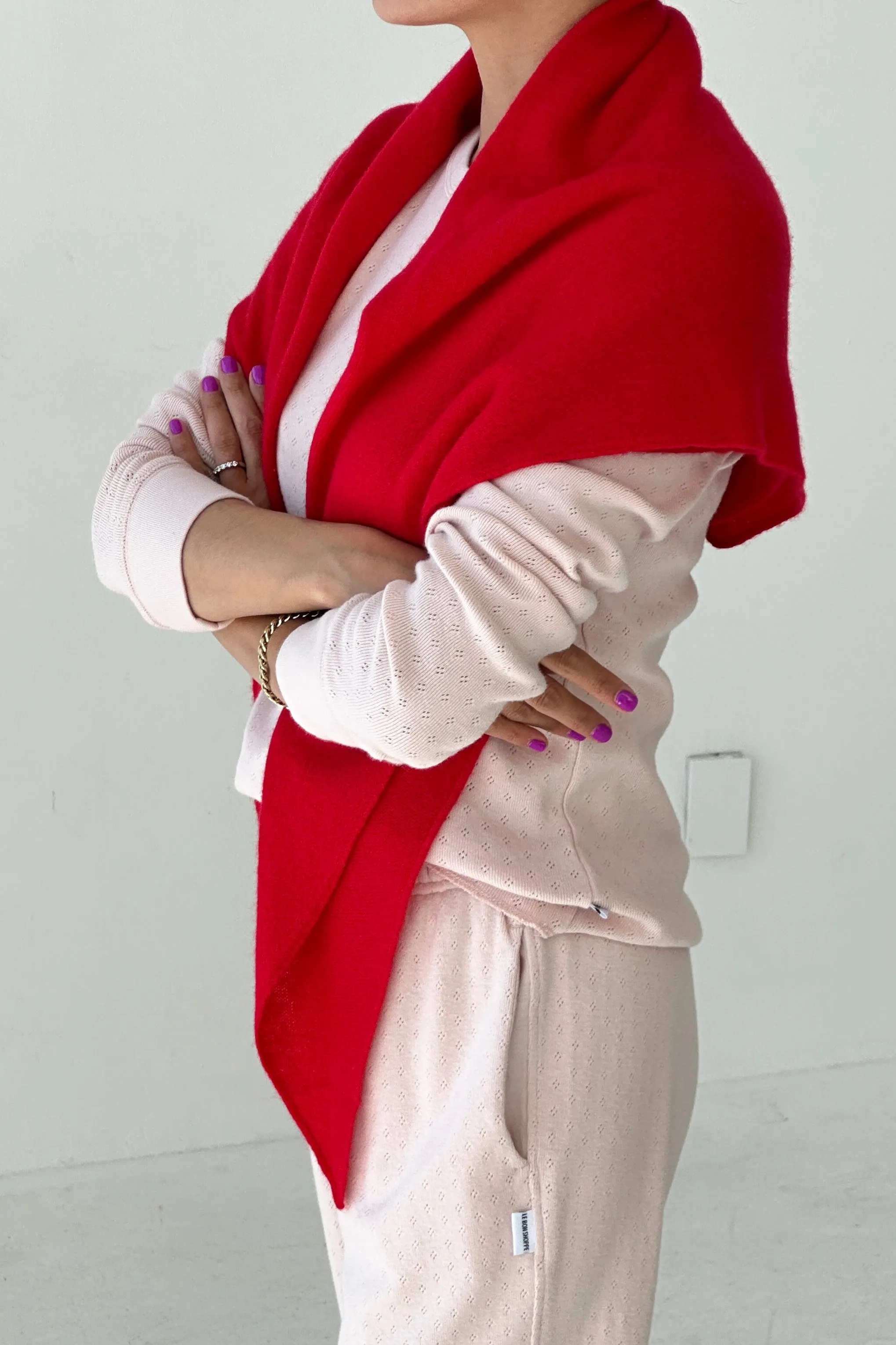 Cashmere Shawl - Red sold by Le Bon Shoppe product image thumbnail 2
