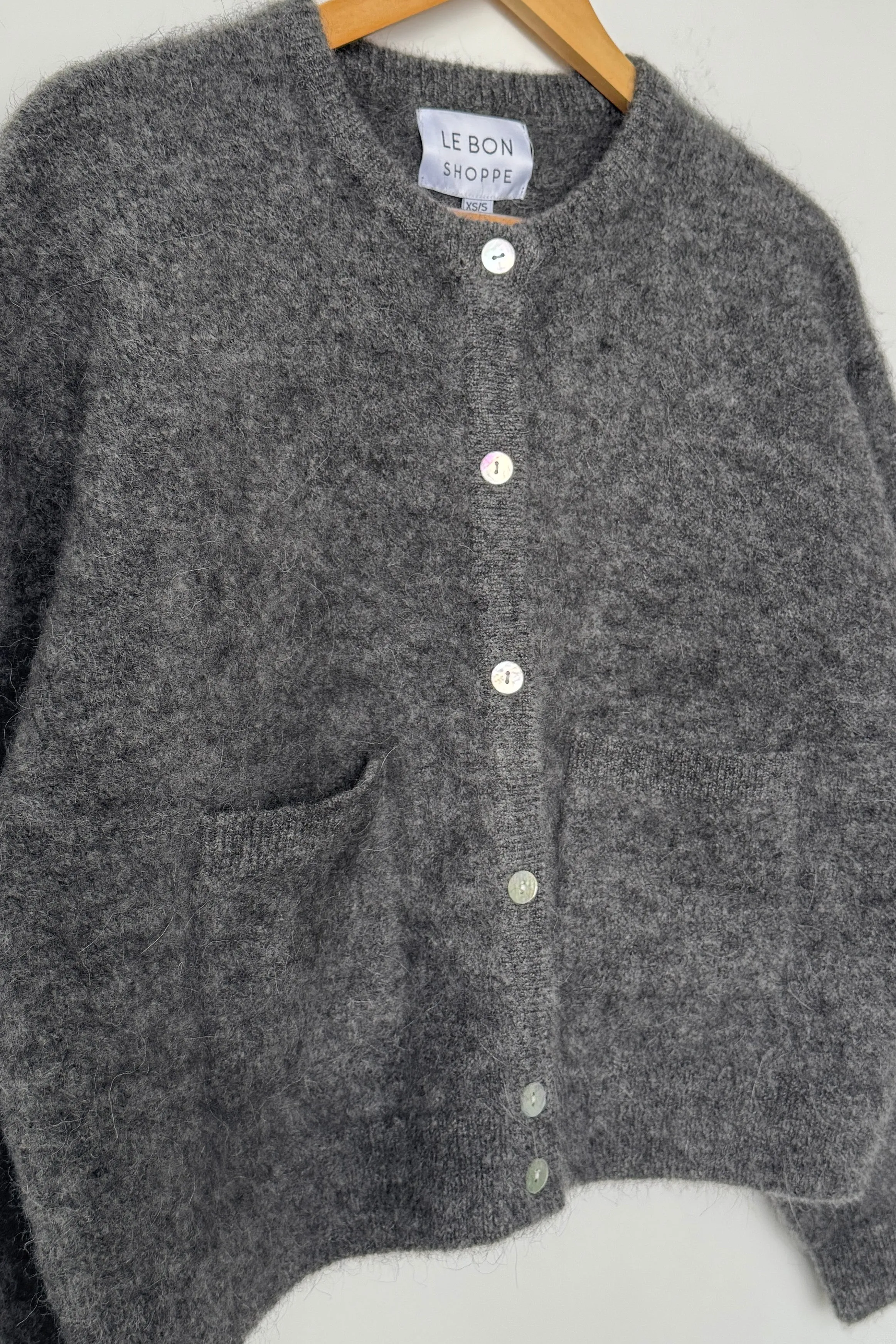 Amélie Alpaca Cardigan - Charcoal sold by Le Bon Shoppe product image thumbnail 4