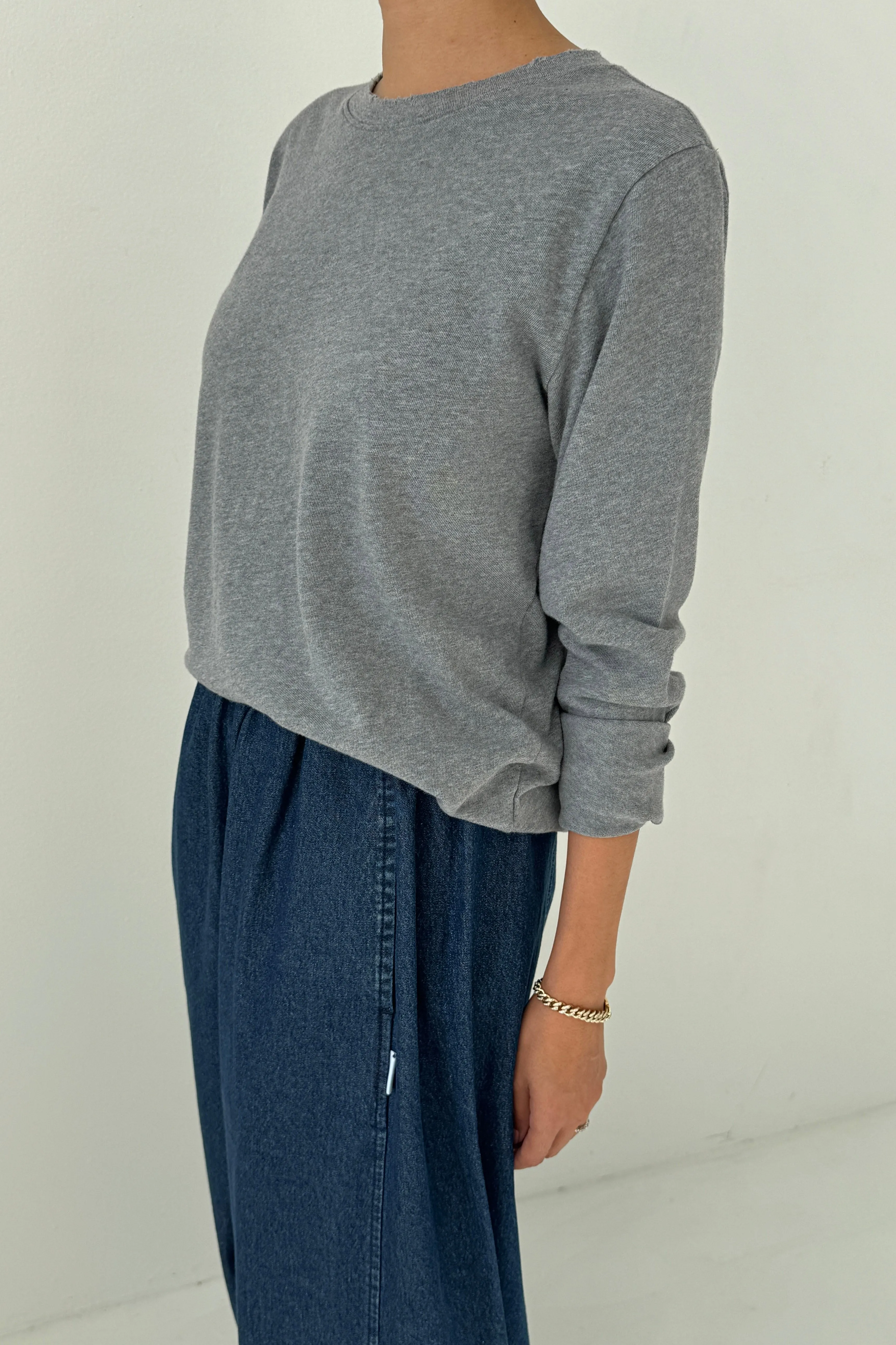 Everyday Long Sleeve Tee - Melange Grey sold by Le Bon Shoppe product image thumbnail 2