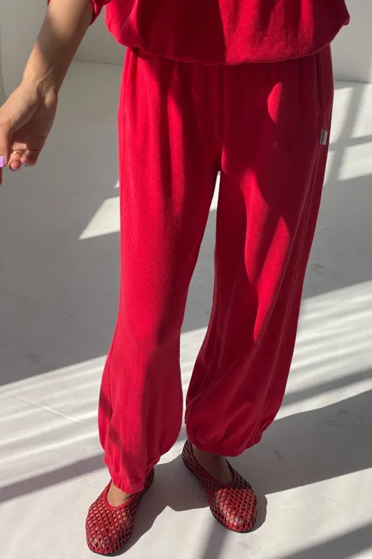 Pointelle Balloon Pants - Red Apple sold by Le Bon Shoppe