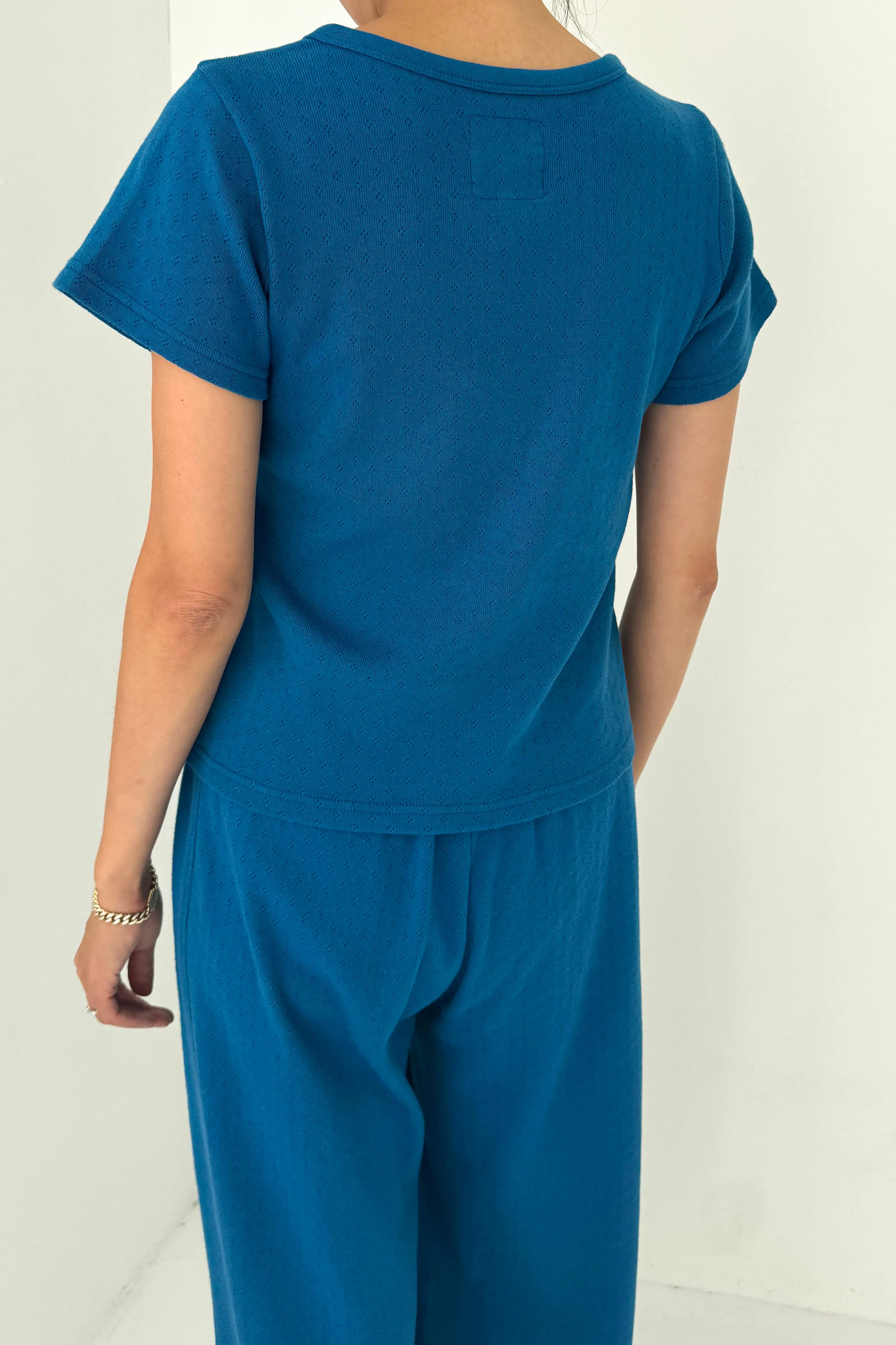 Pointelle Babe Tee - Sea Blue sold by Le Bon Shoppe product image thumbnail 3