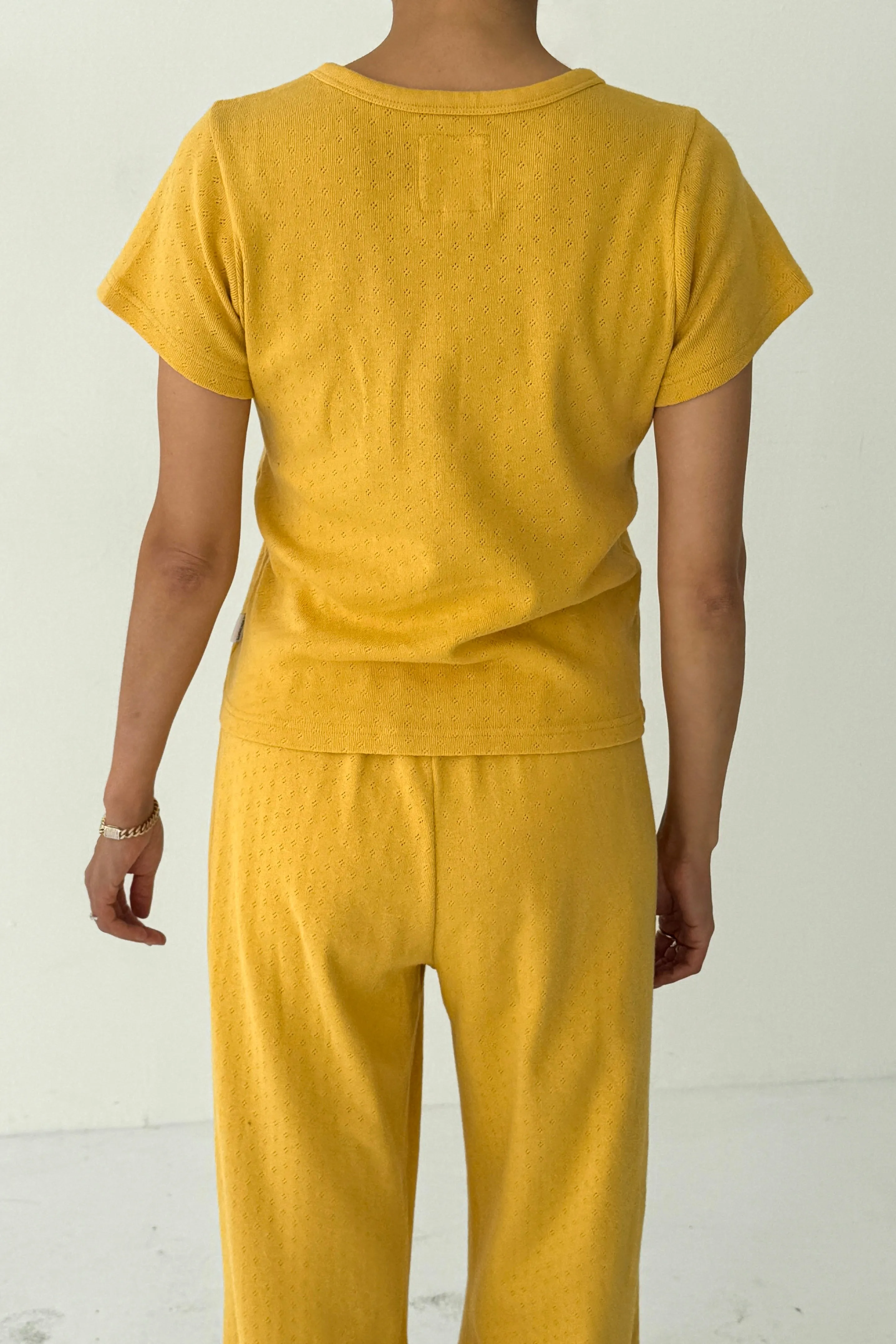 Pointelle Babe Tee - Deep Yellow sold by Le Bon Shoppe product image thumbnail 3