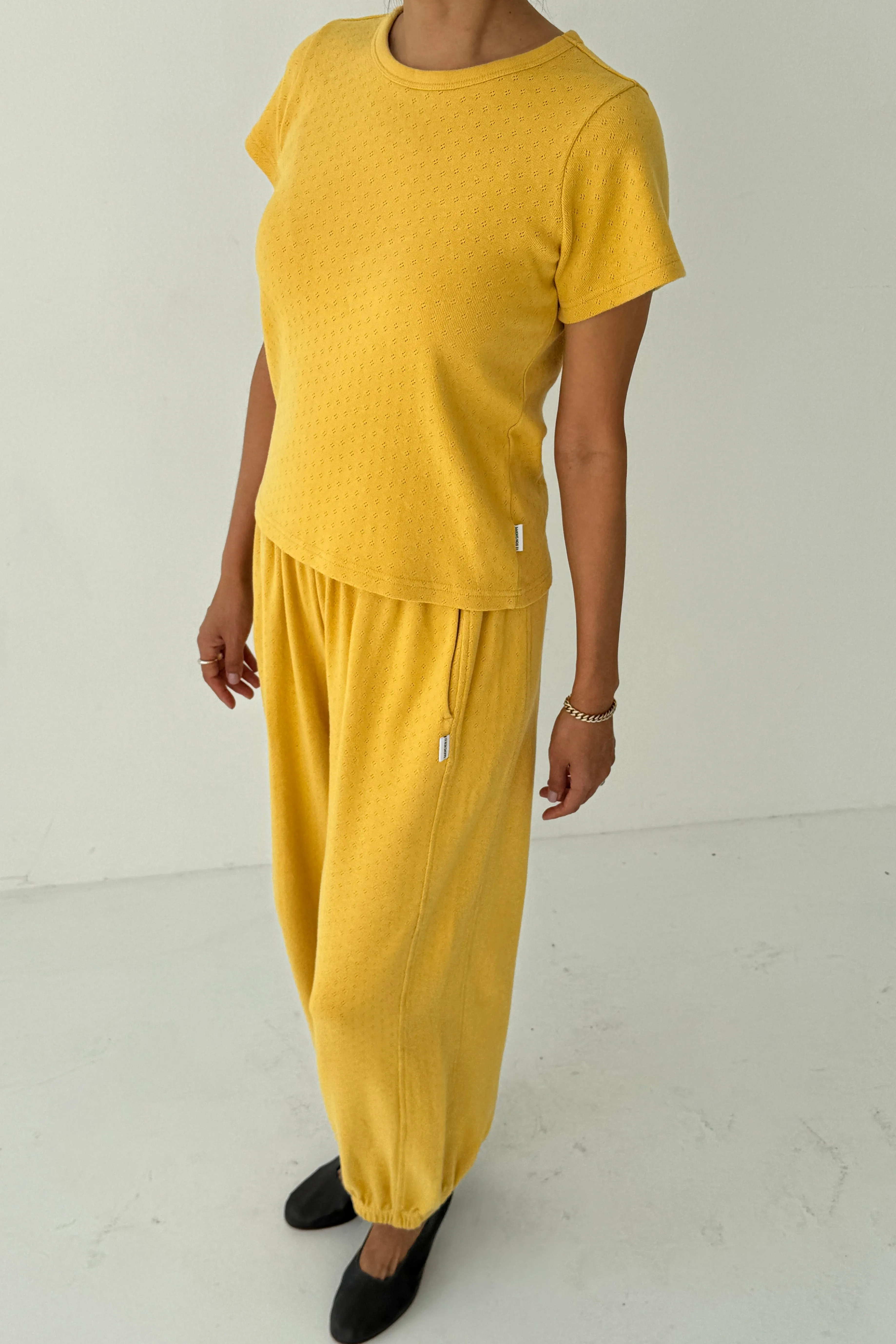 Pointelle Babe Tee - Deep Yellow sold by Le Bon Shoppe product image thumbnail 4