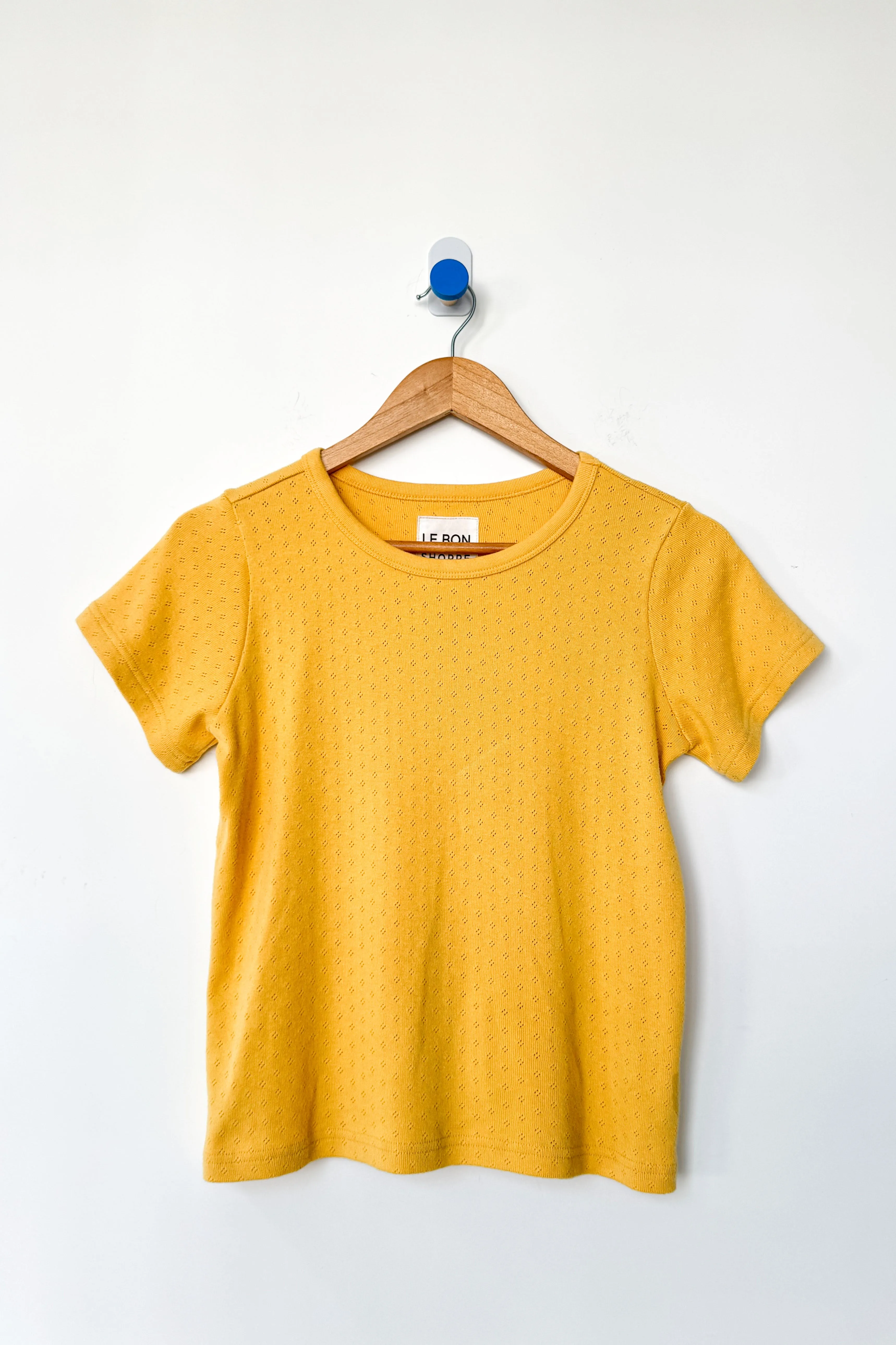 Pointelle Babe Tee - Deep Yellow sold by Le Bon Shoppe product image thumbnail 5