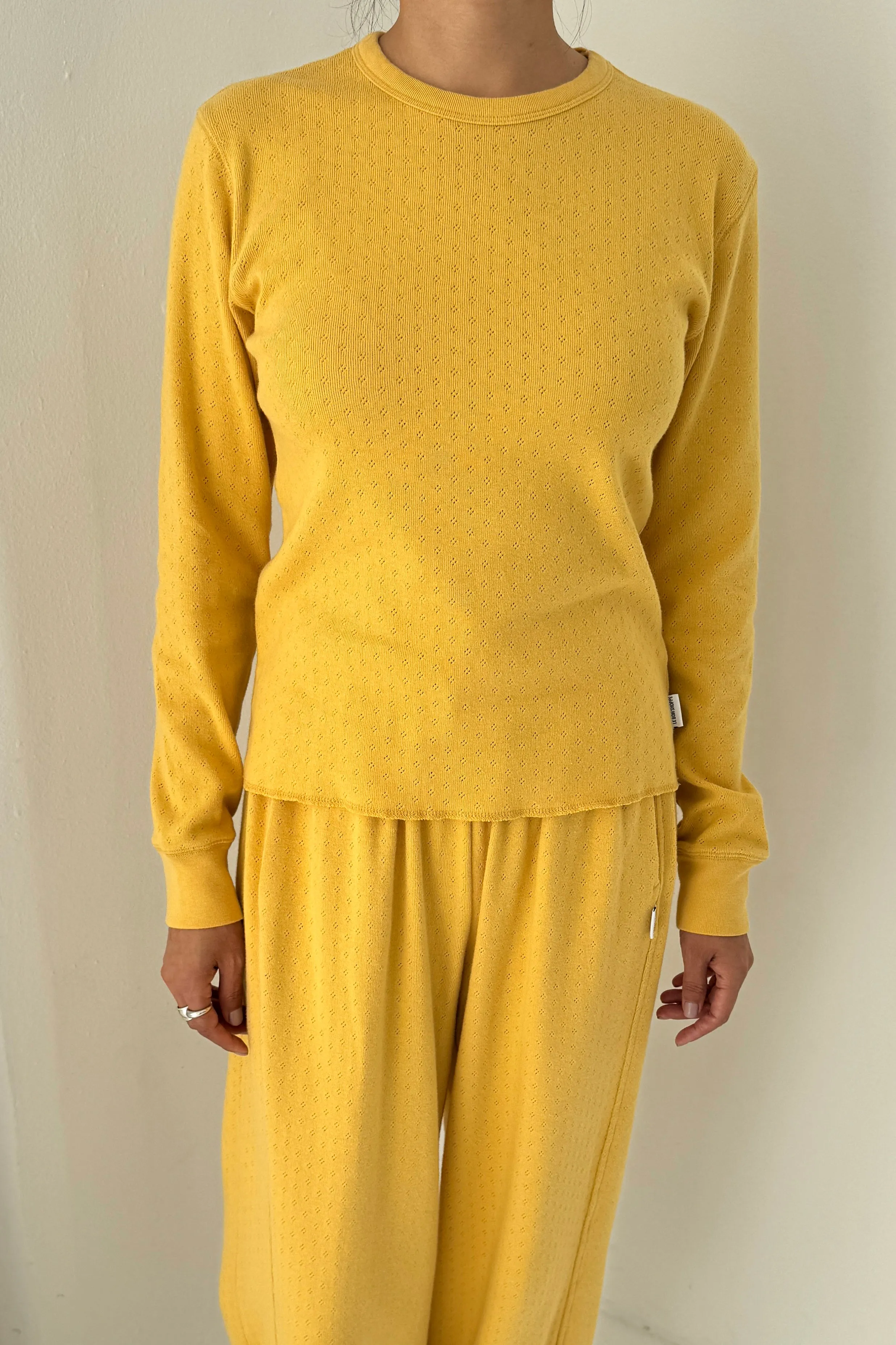 Pointelle Fundamental Tee - Deep Yellow sold by Le Bon Shoppe