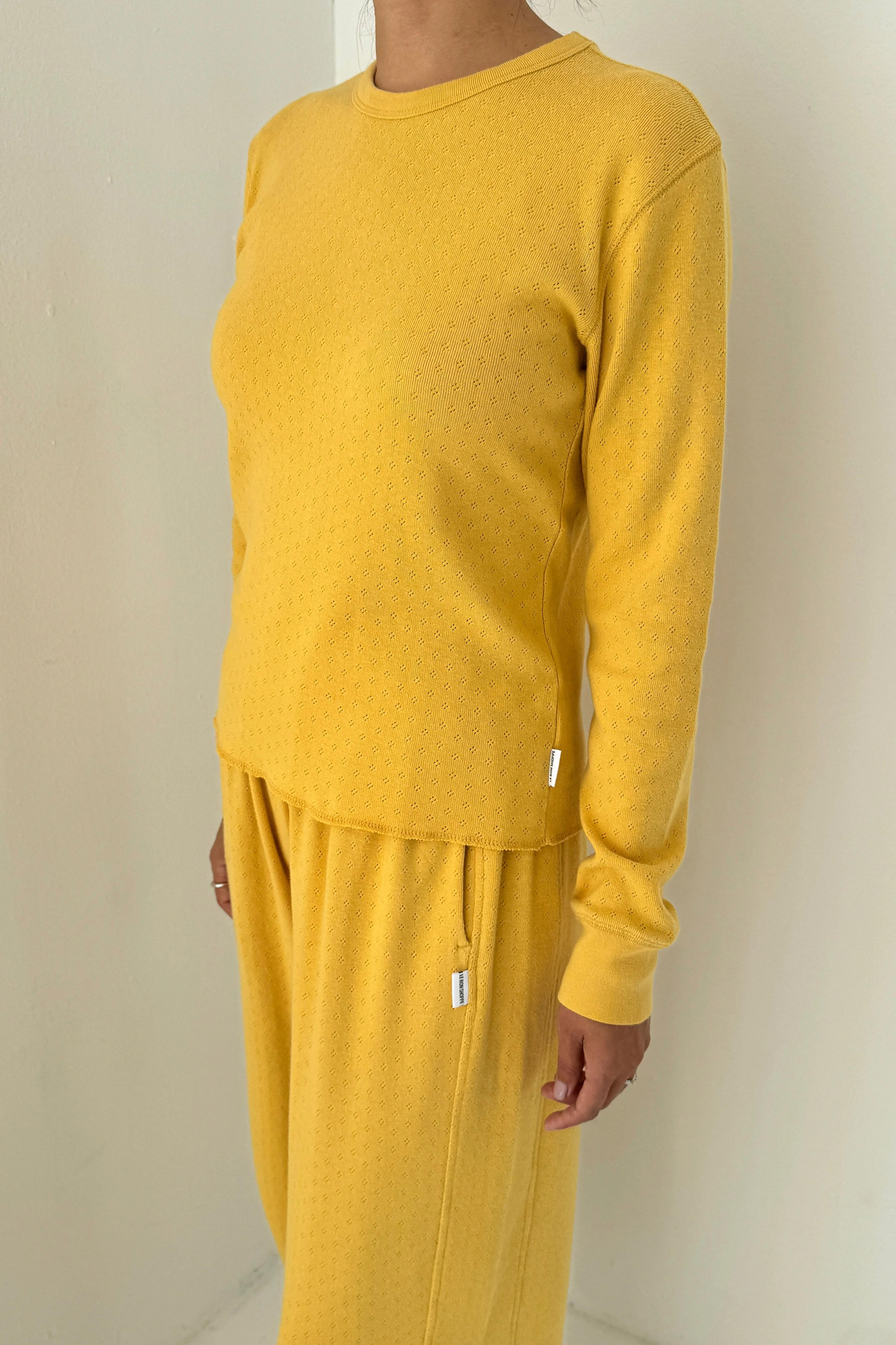 Pointelle Fundamental Tee - Deep Yellow sold by Le Bon Shoppe product image thumbnail 3