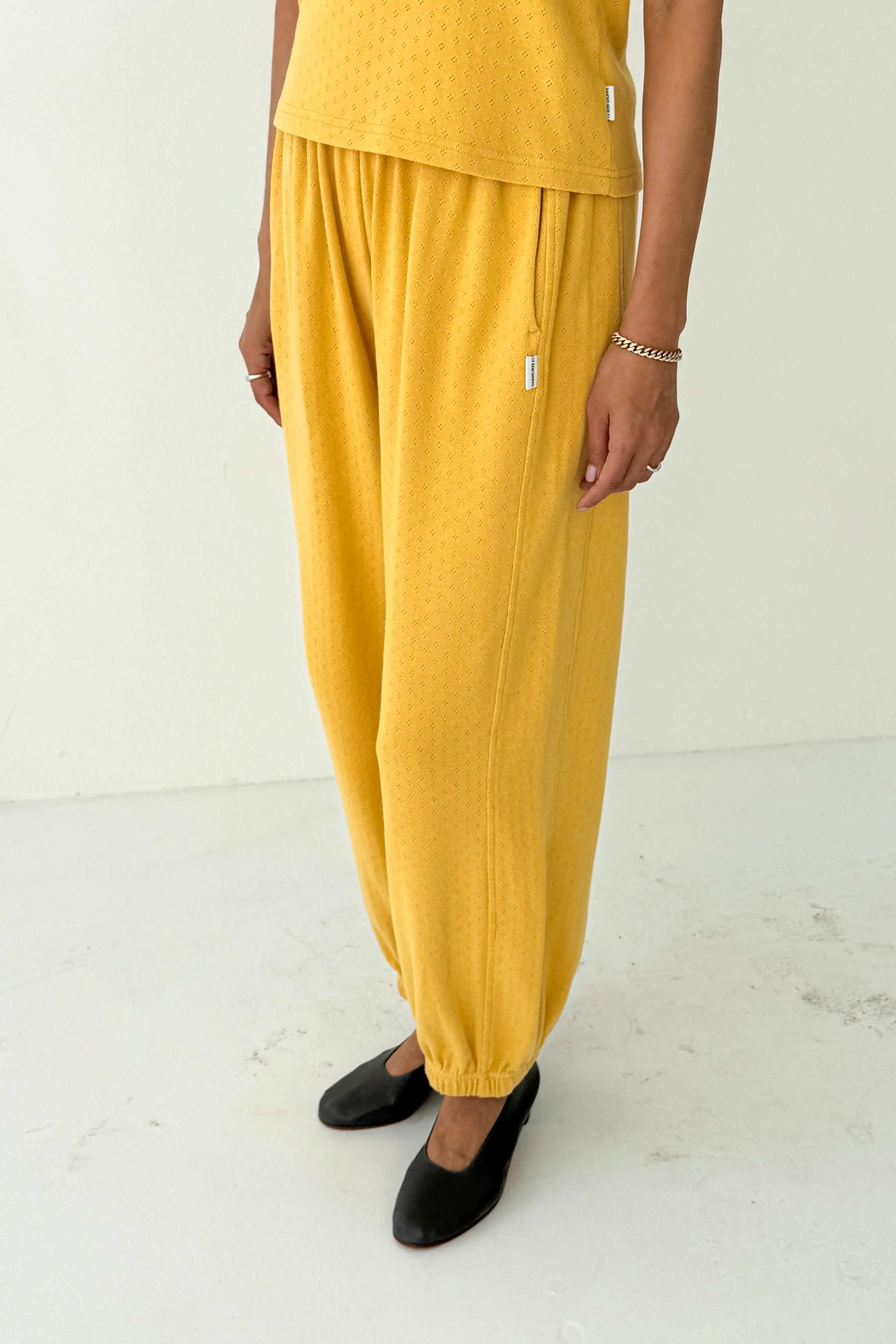 Pointelle Balloon Pants - Deep Yellow sold by Le Bon Shoppe product image thumbnail 2