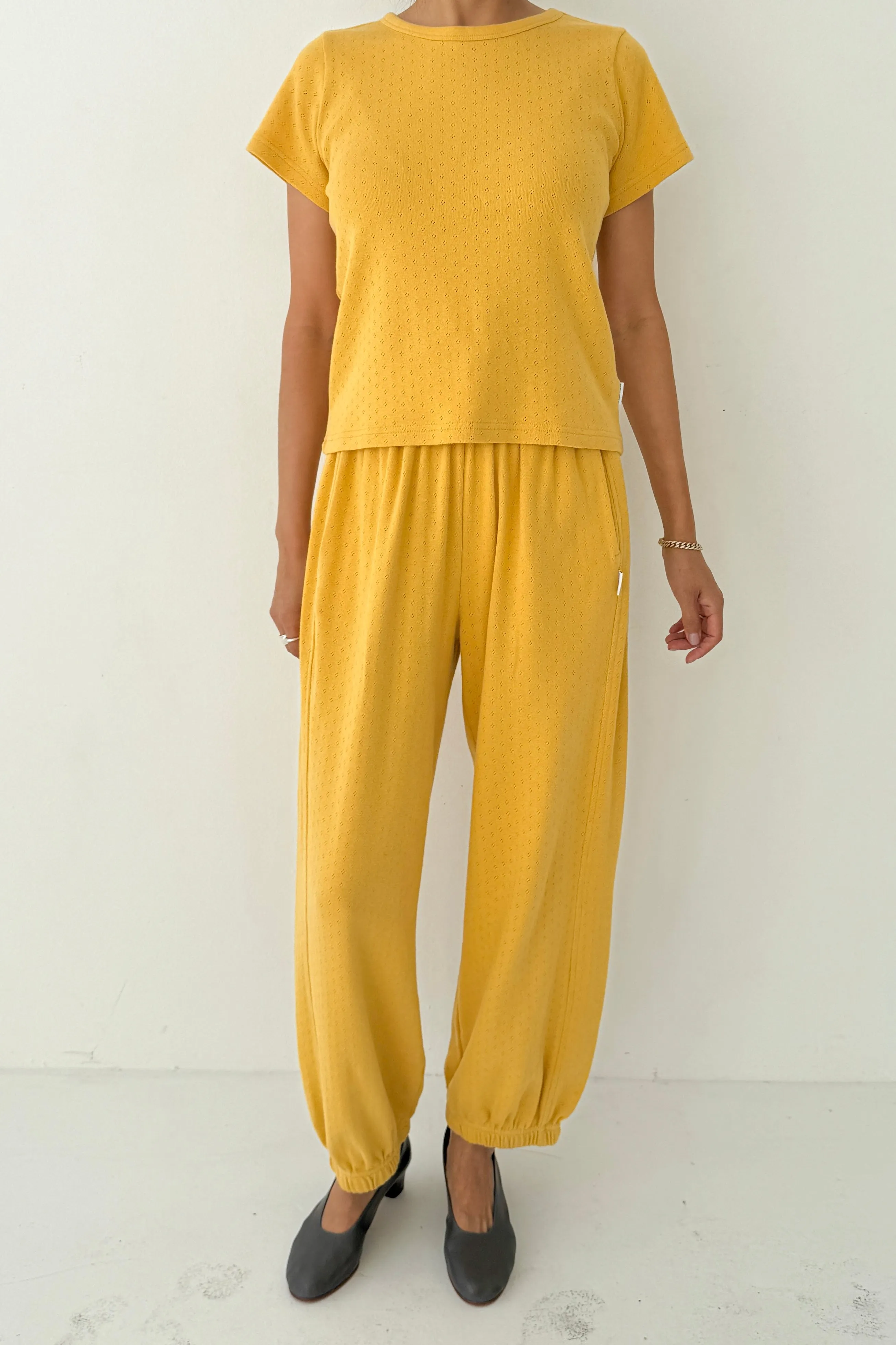Pointelle Balloon Pants - Deep Yellow sold by Le Bon Shoppe product image thumbnail 4