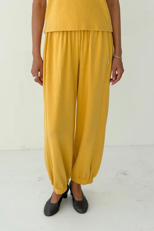 Pointelle Balloon Pants - Deep Yellow sold by Le Bon Shoppe