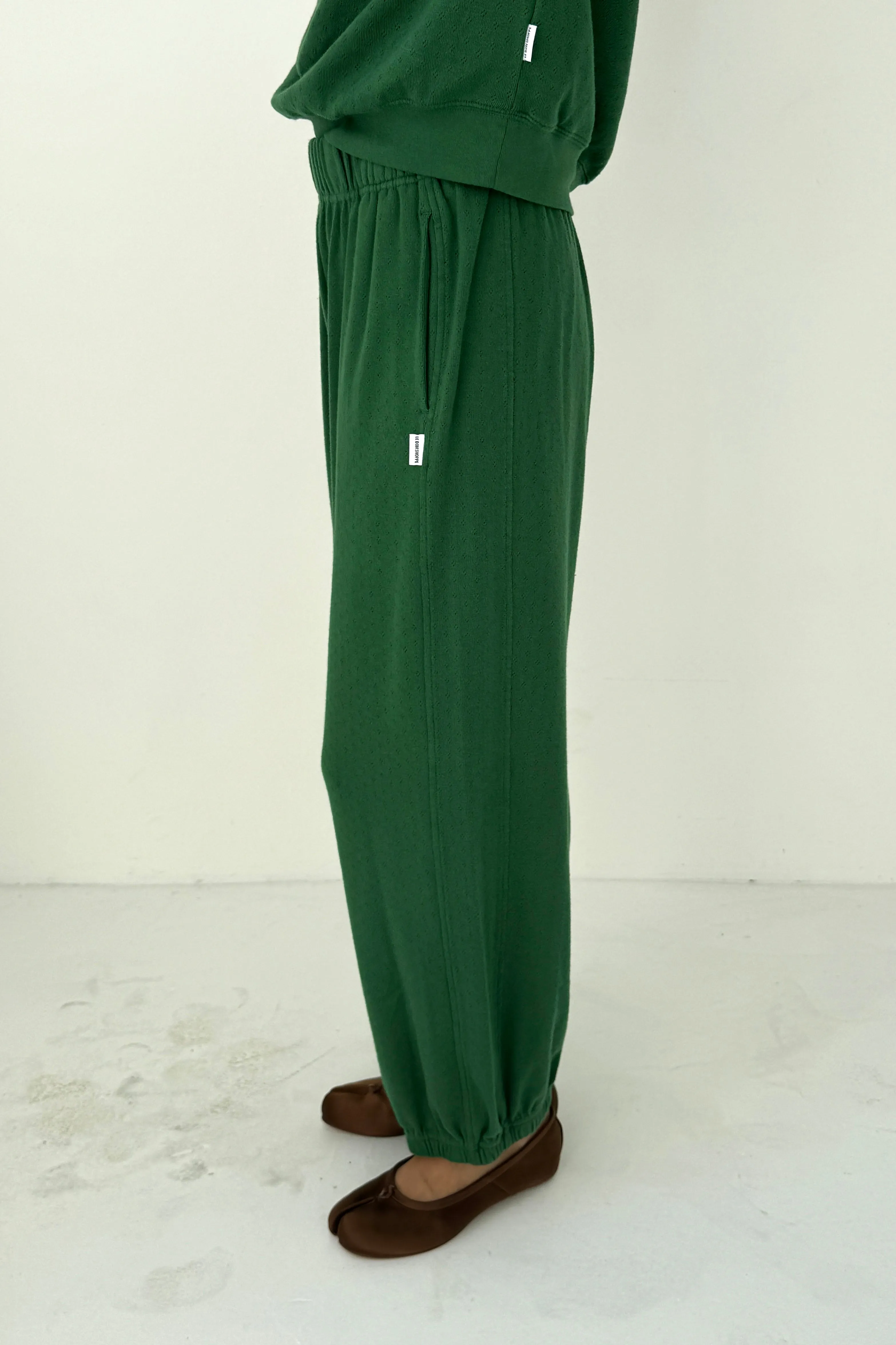Pointelle Balloon Pants - Moss Green sold by Le Bon Shoppe product image thumbnail 2