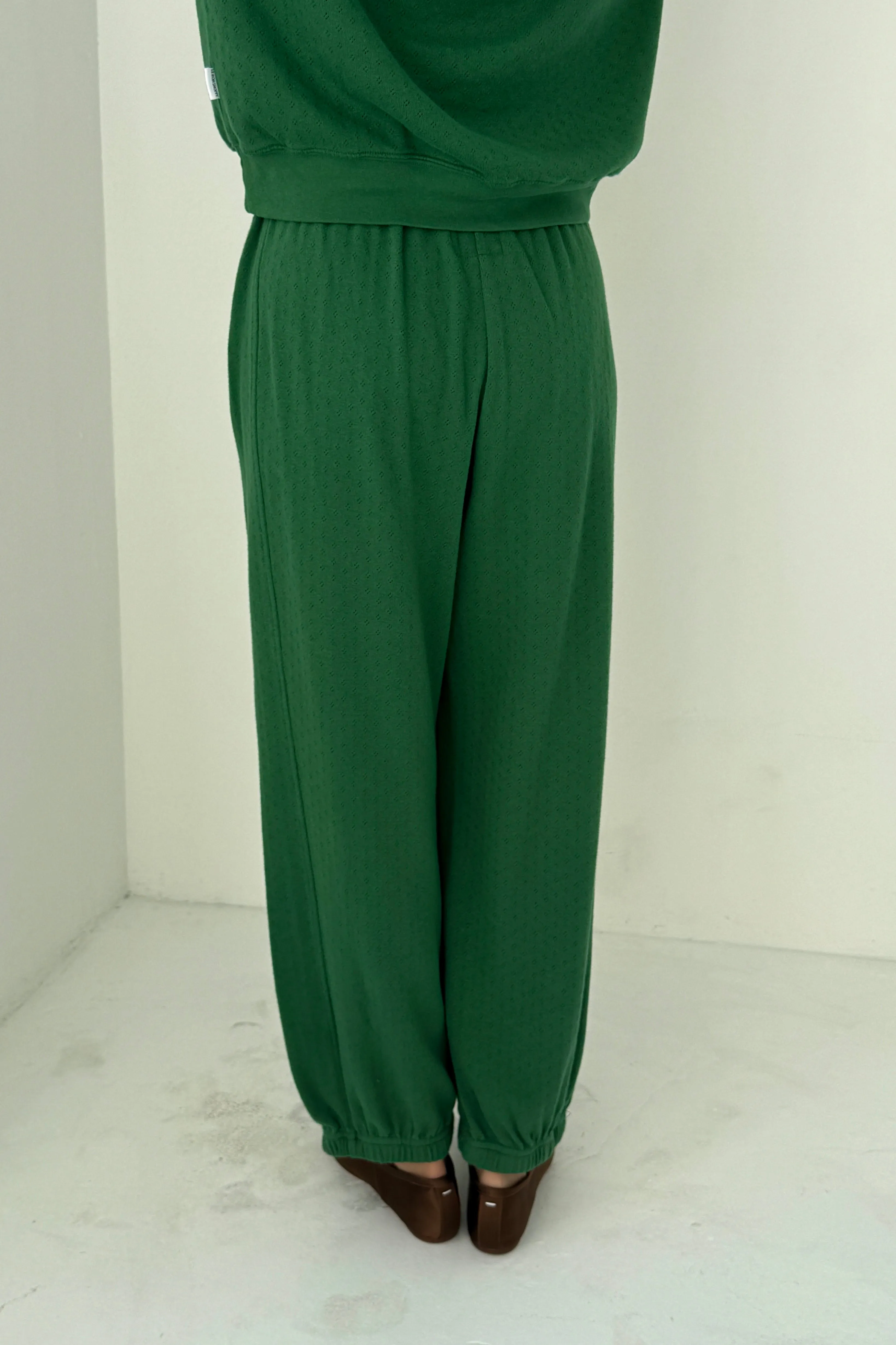 Pointelle Balloon Pants - Moss Green sold by Le Bon Shoppe product image thumbnail 3