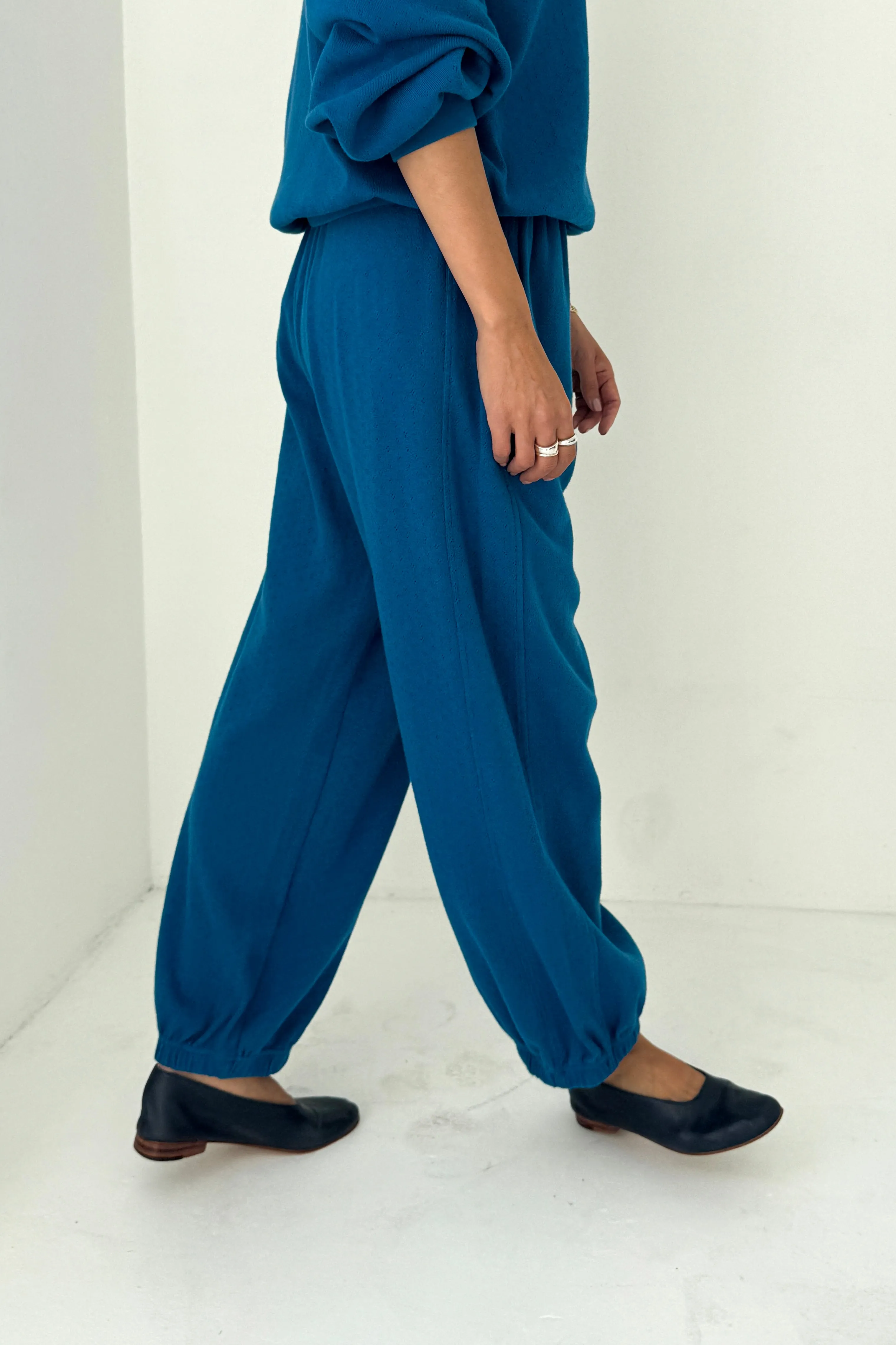 Pointelle Balloon Pants - Sea Blue sold by Le Bon Shoppe product image thumbnail 2