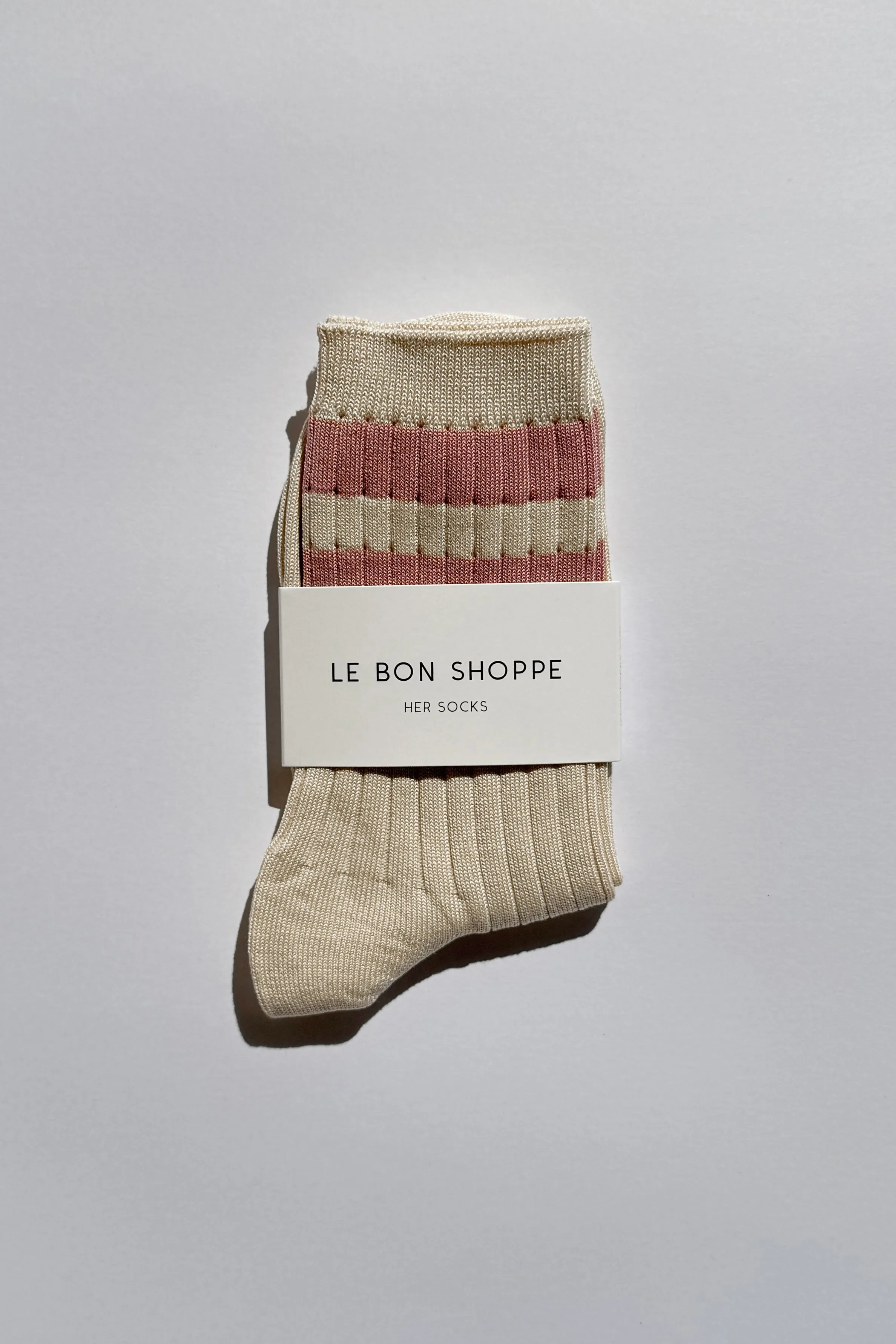 Her Varsity Socks - Rose sold by Le Bon Shoppe product image thumbnail 5