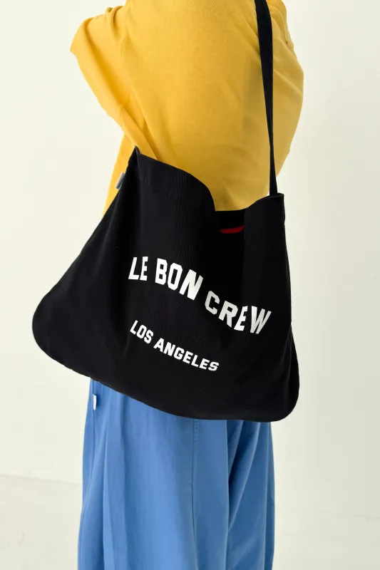 Le Bon Crew Happy Carry Bag - Black Canvas / Le Bon Crew sold by Le Bon Shoppe