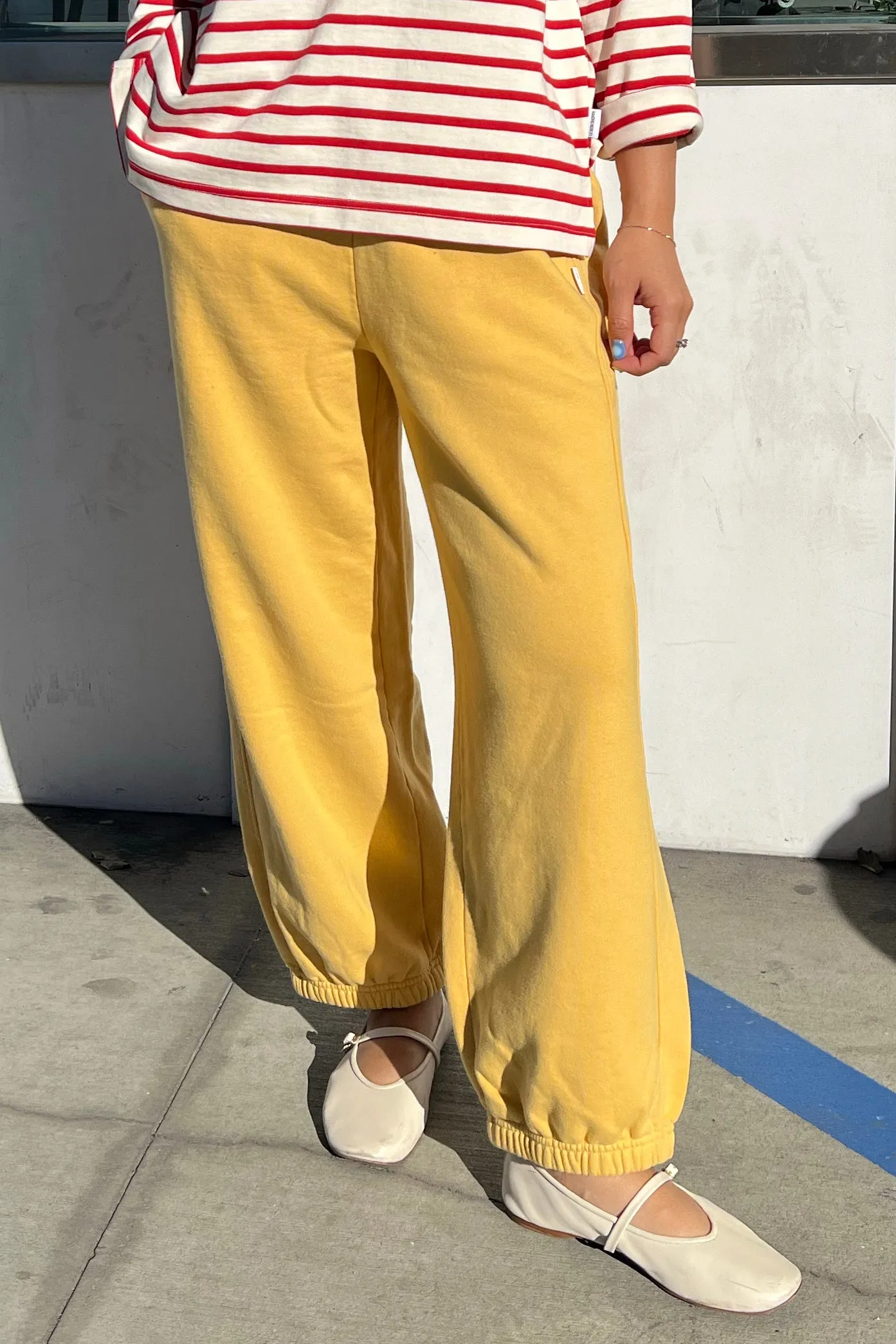 French Terry Balloon Pants - Deep Yellow sold by Le Bon Shoppe