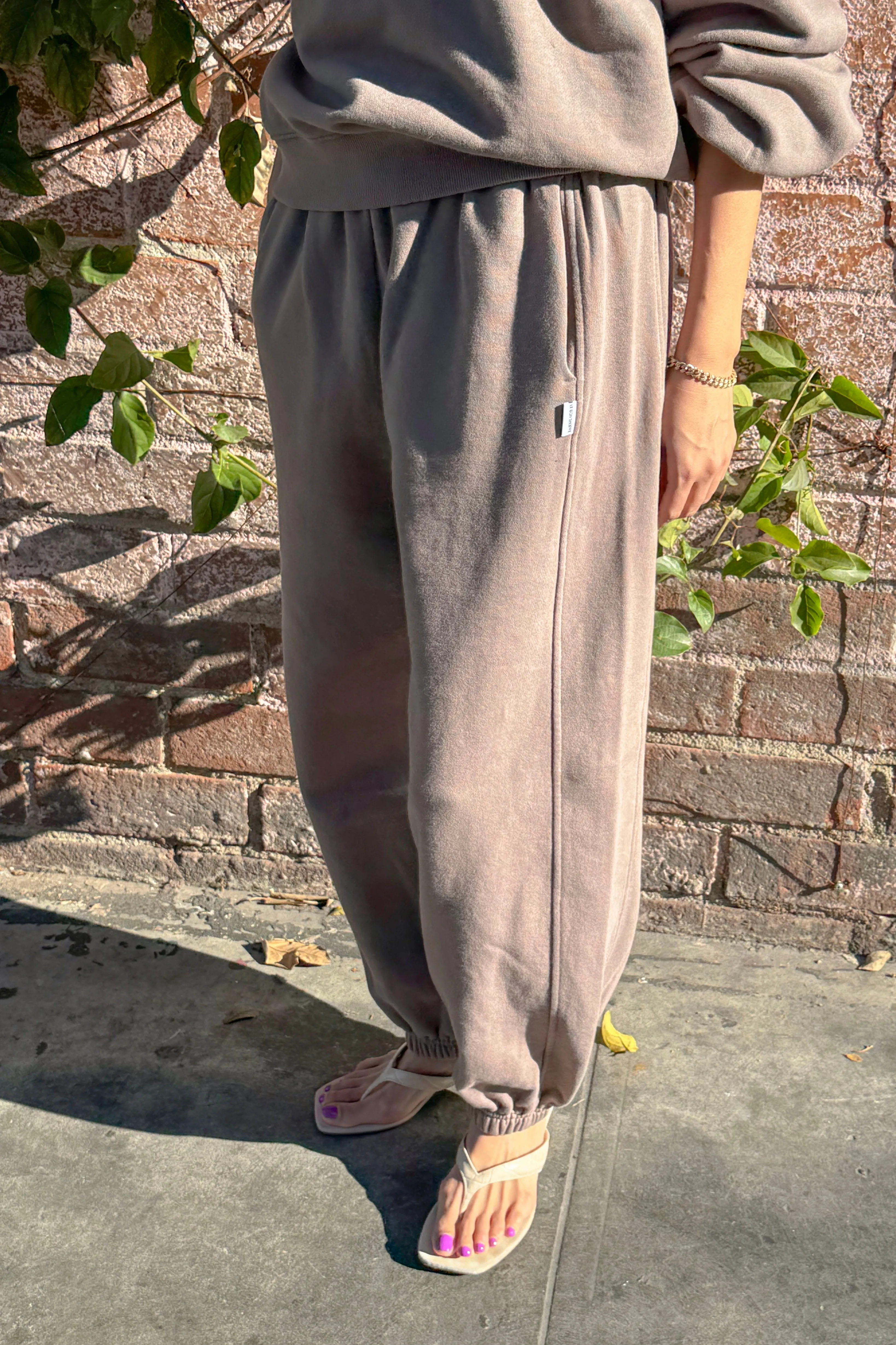 French Terry Balloon Pants - Mushroom sold by Le Bon Shoppe product image thumbnail 2