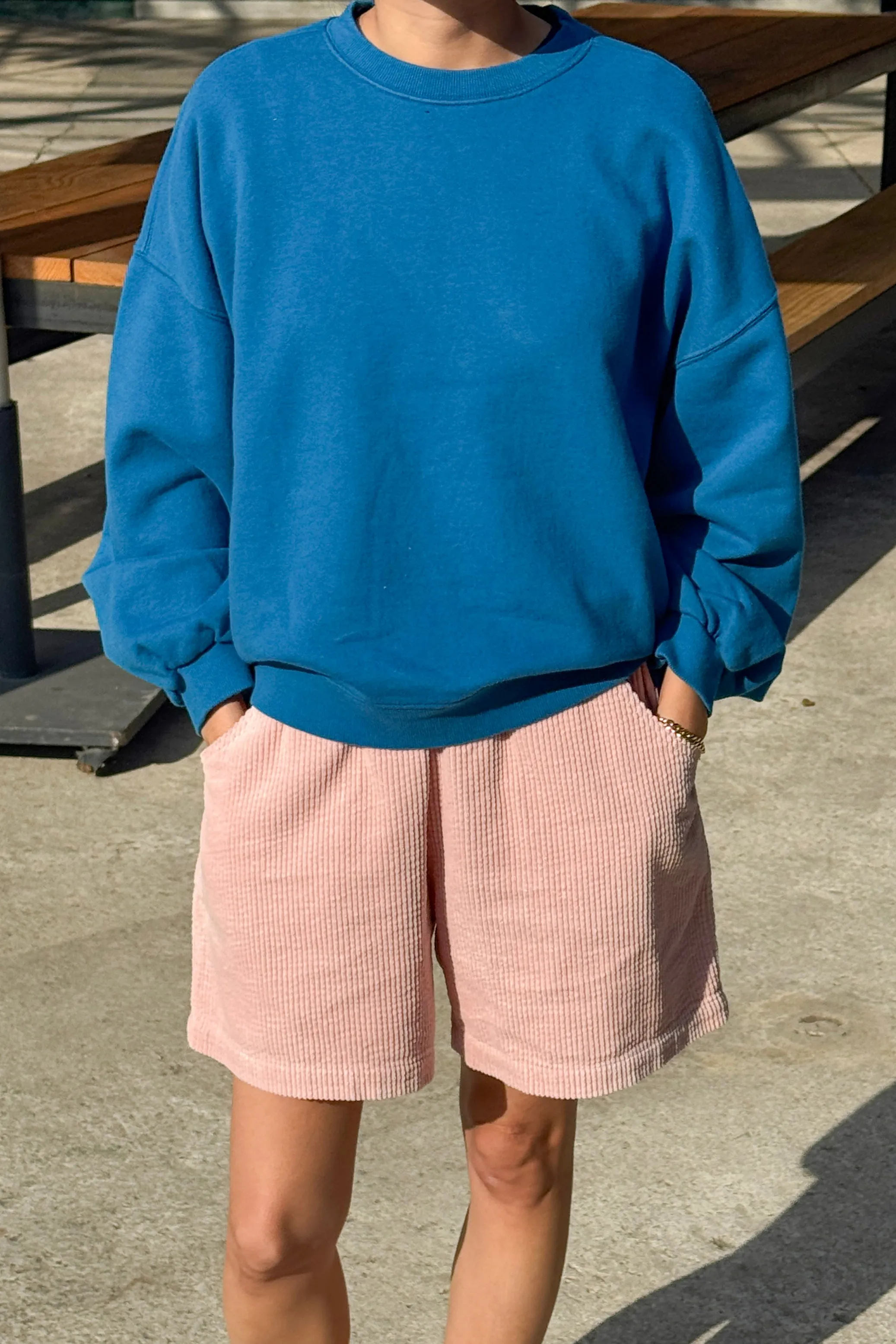 French Terry Core Sweatshirt - Teal Blue sold by Le Bon Shoppe product image thumbnail 2