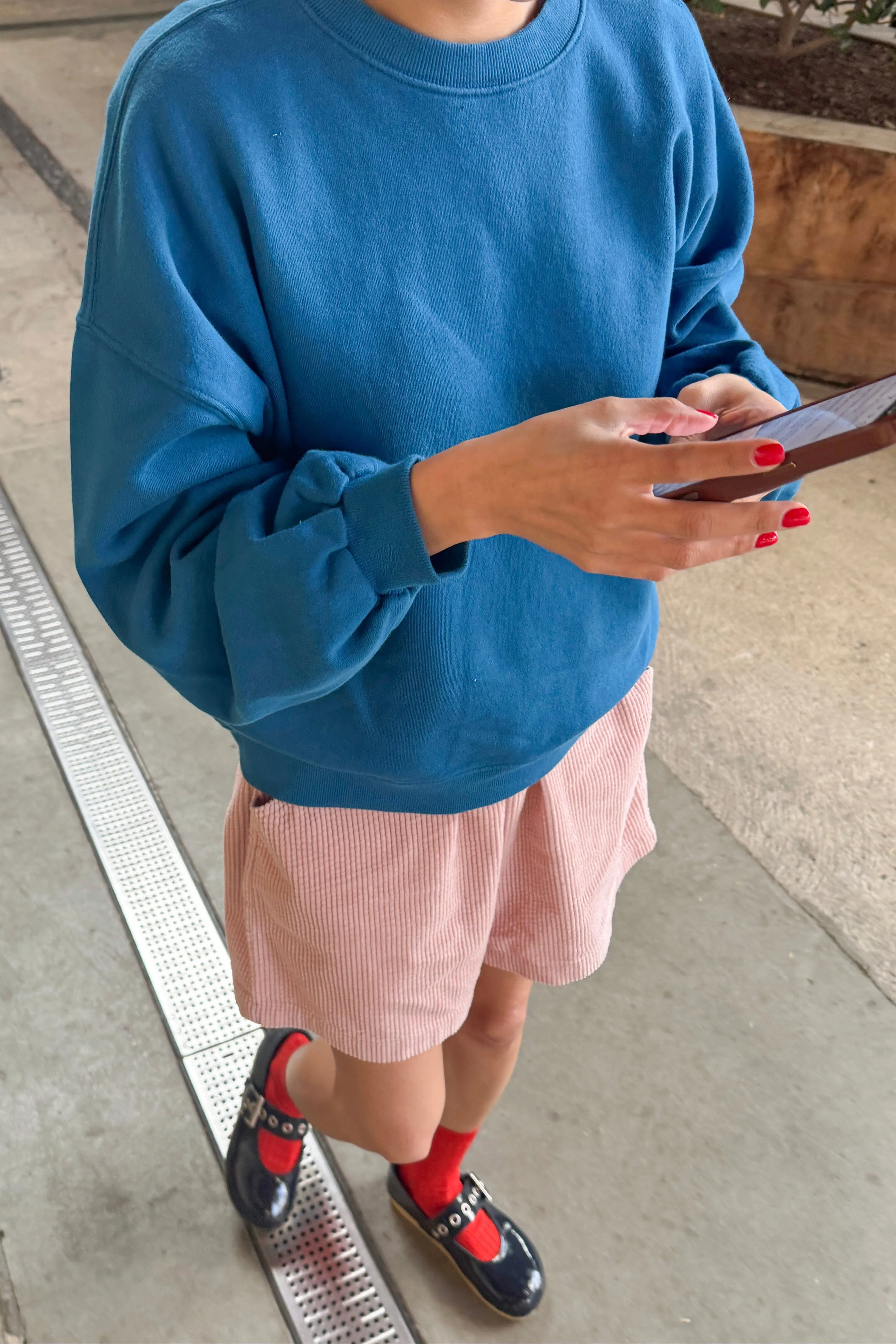 French Terry Core Sweatshirt - Teal Blue sold by Le Bon Shoppe