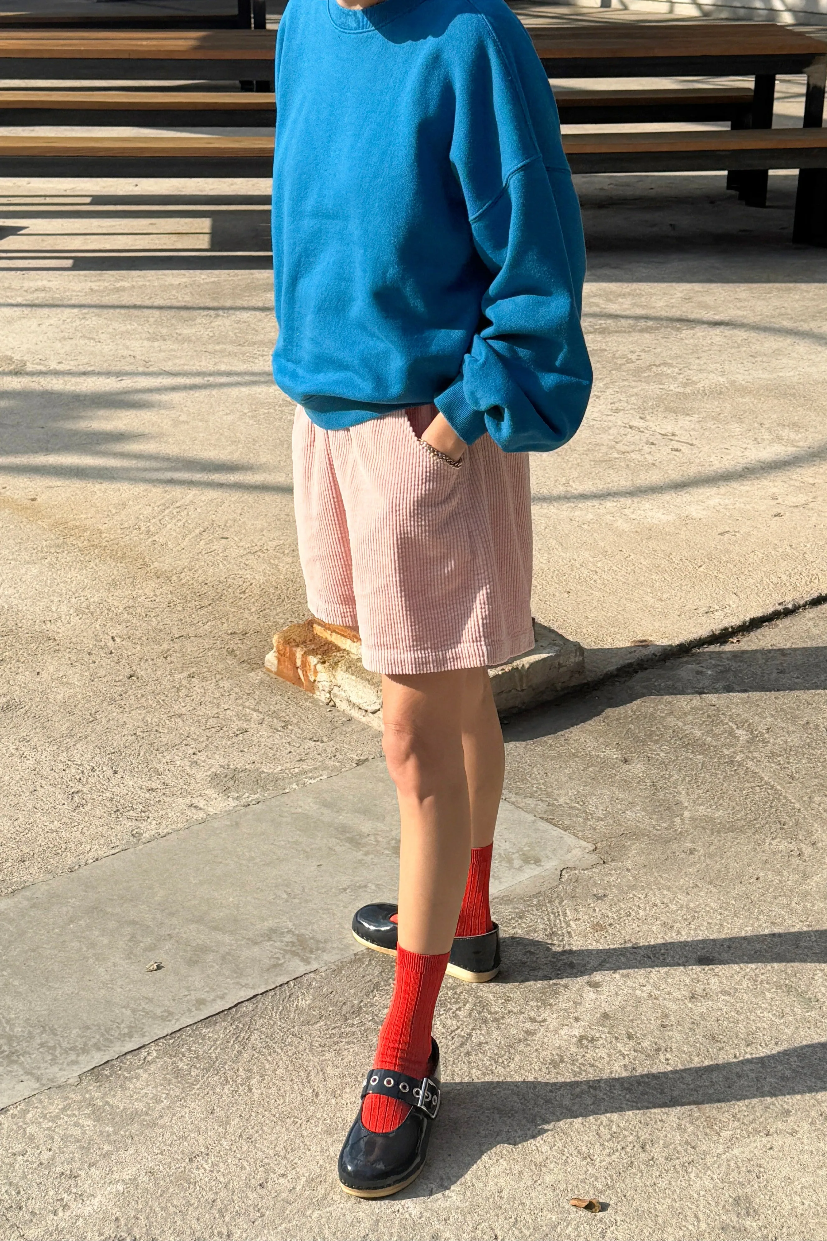 French Terry Core Sweatshirt - Teal Blue sold by Le Bon Shoppe product image thumbnail 3