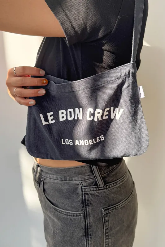 Petite Happy Carry Bag - Coal + White sold by Le Bon Shoppe
