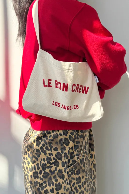 Petite Happy Carry Bag - Naturel + Red sold by Le Bon Shoppe