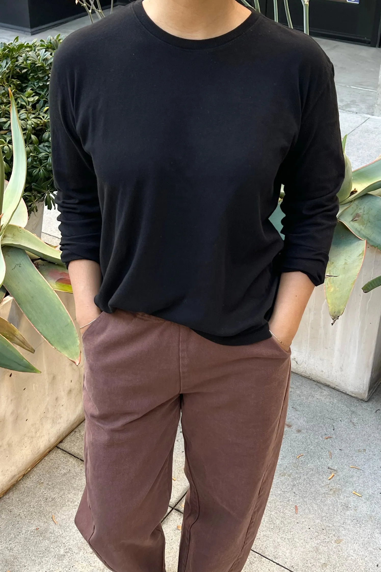 Foundation Long Sleeve Tee - True Black sold by Le Bon Shoppe