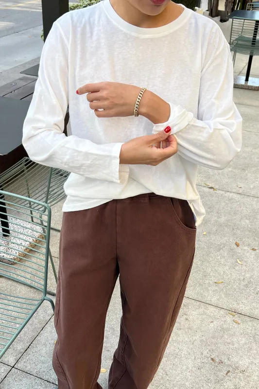 Foundation Long Sleeve Tee - Vintage White made by Le Bon Shoppe