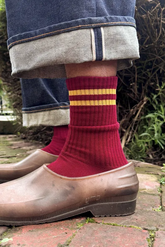 EXTENDED Boyfriend Socks - Cardinal made by Le Bon Shoppe