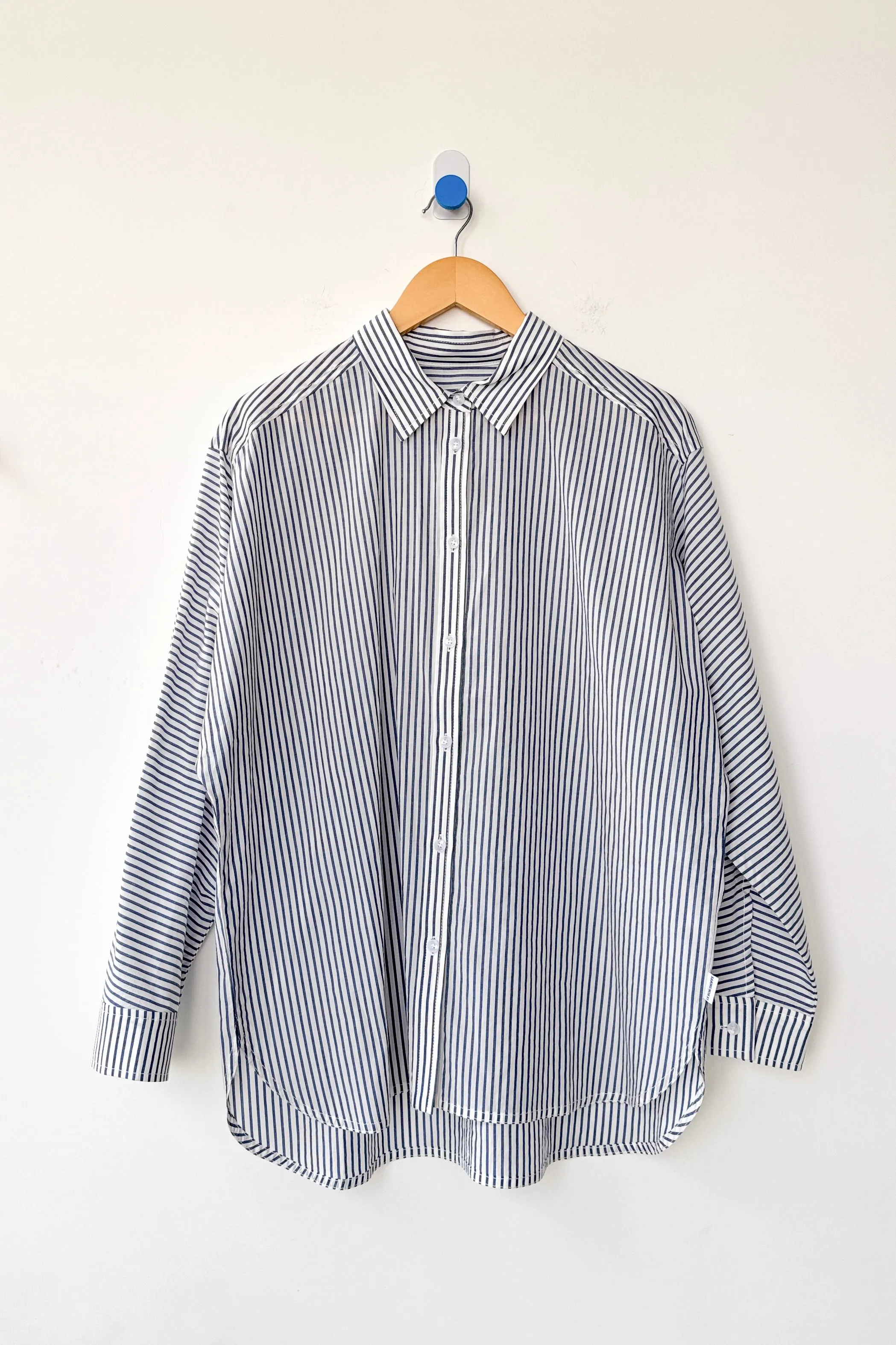 Striped Light Weight Owen Shirt - Denim Stripe On White sold by Le Bon Shoppe product image thumbnail 5