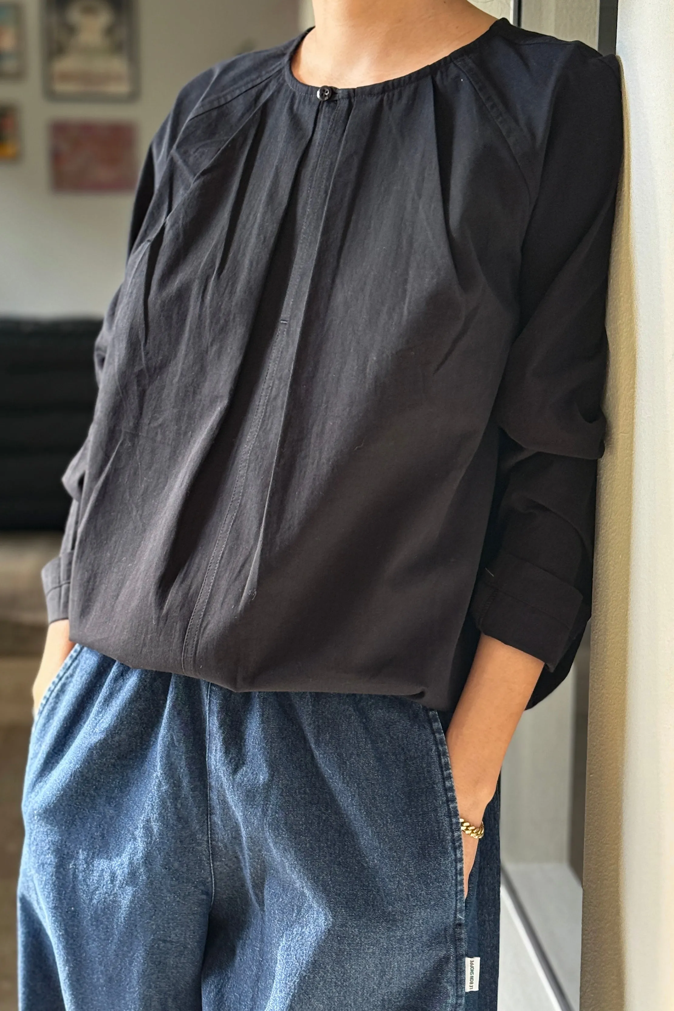 Julienne Long Sleeve Top - Black sold by Le Bon Shoppe product image thumbnail 2